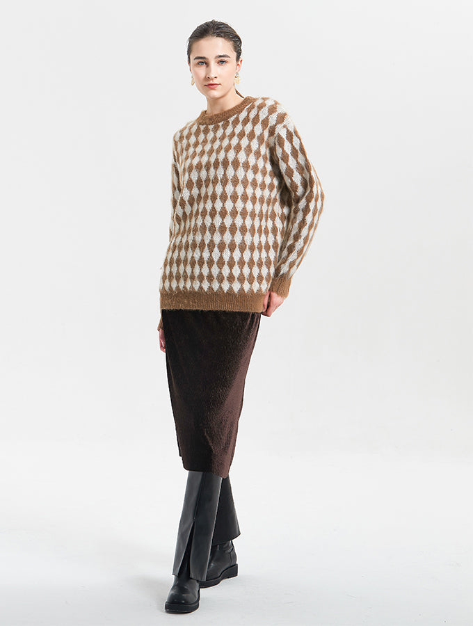 Patterned Jacquard Knit Sweater