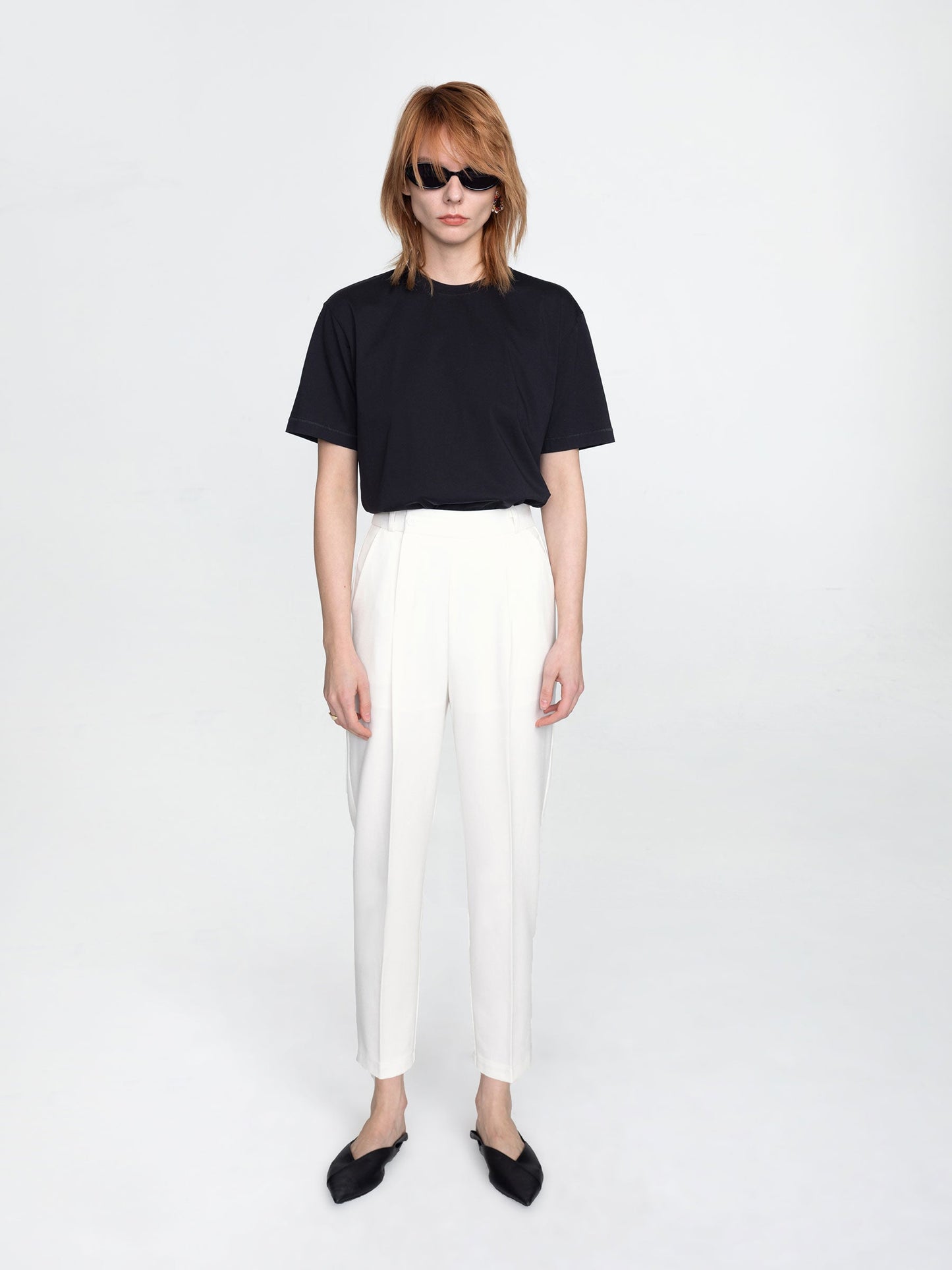 CUBIC Women's Cropped Cigarette Pants