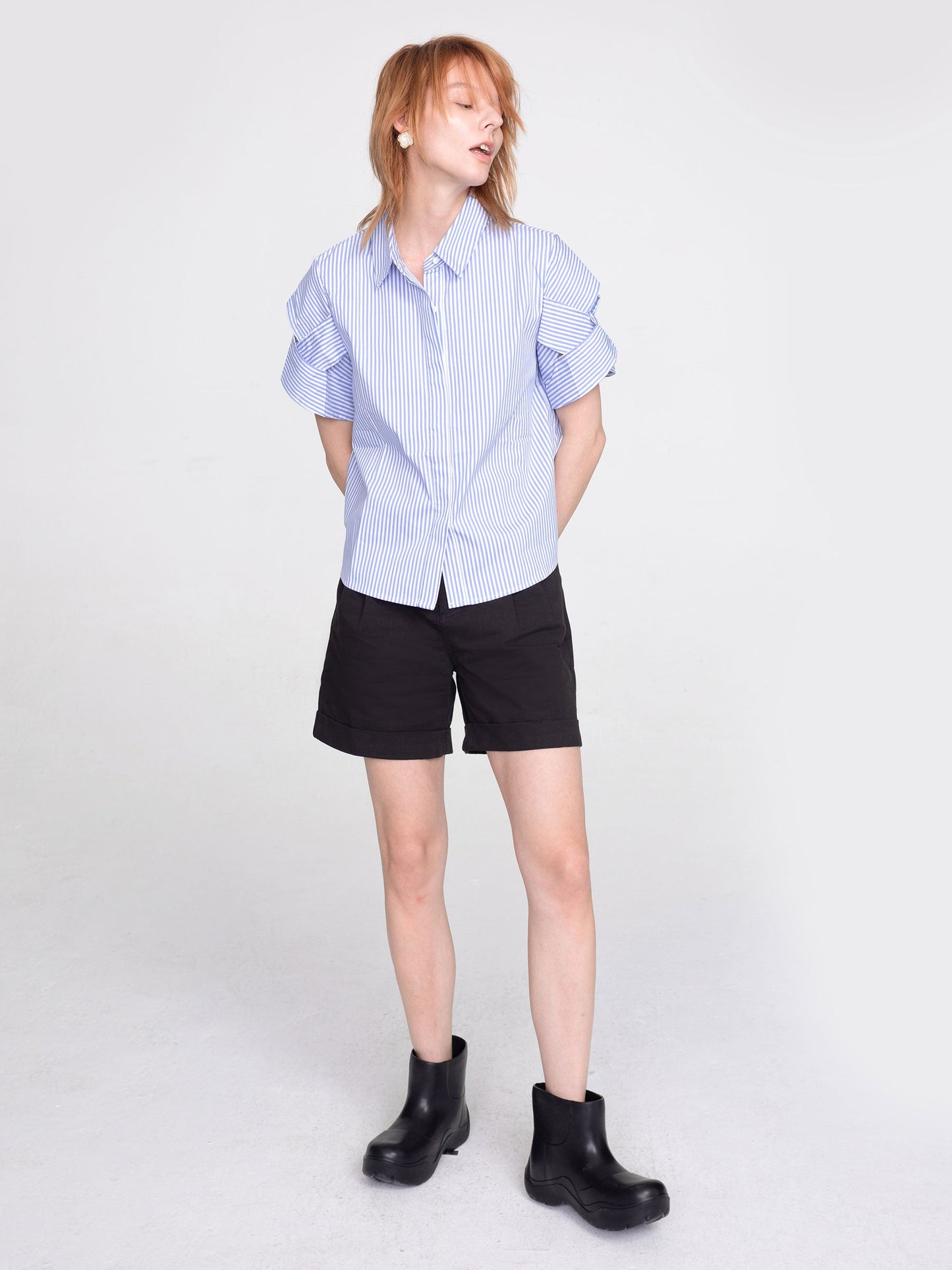 Pinstriped Short Sleeved Shirt