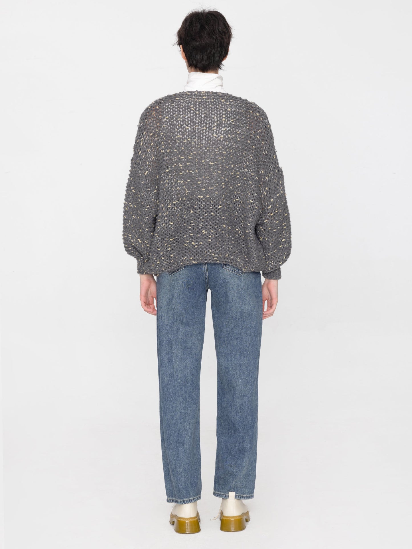 Boat Neck Thick Cable Knit Sweater