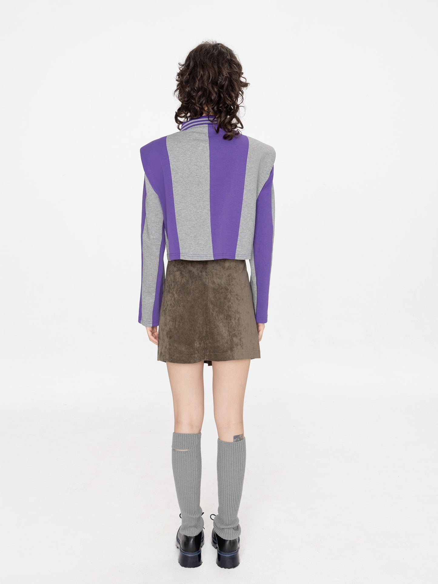 Suede A-line Mini Skirt