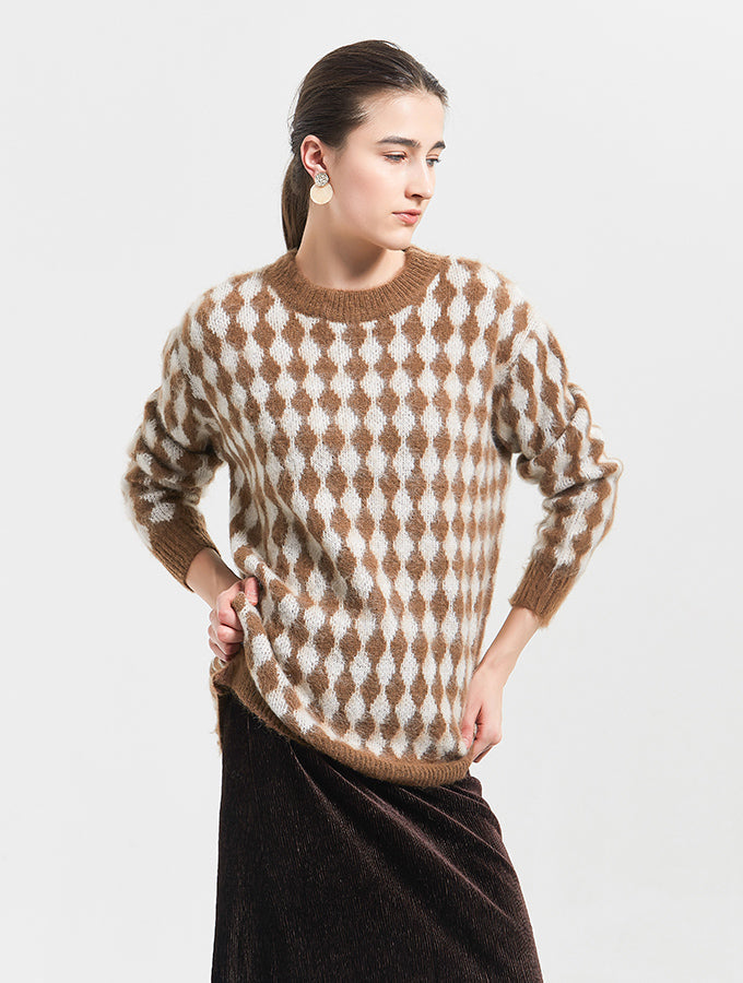 Fashion Jacquard Knit Sweater