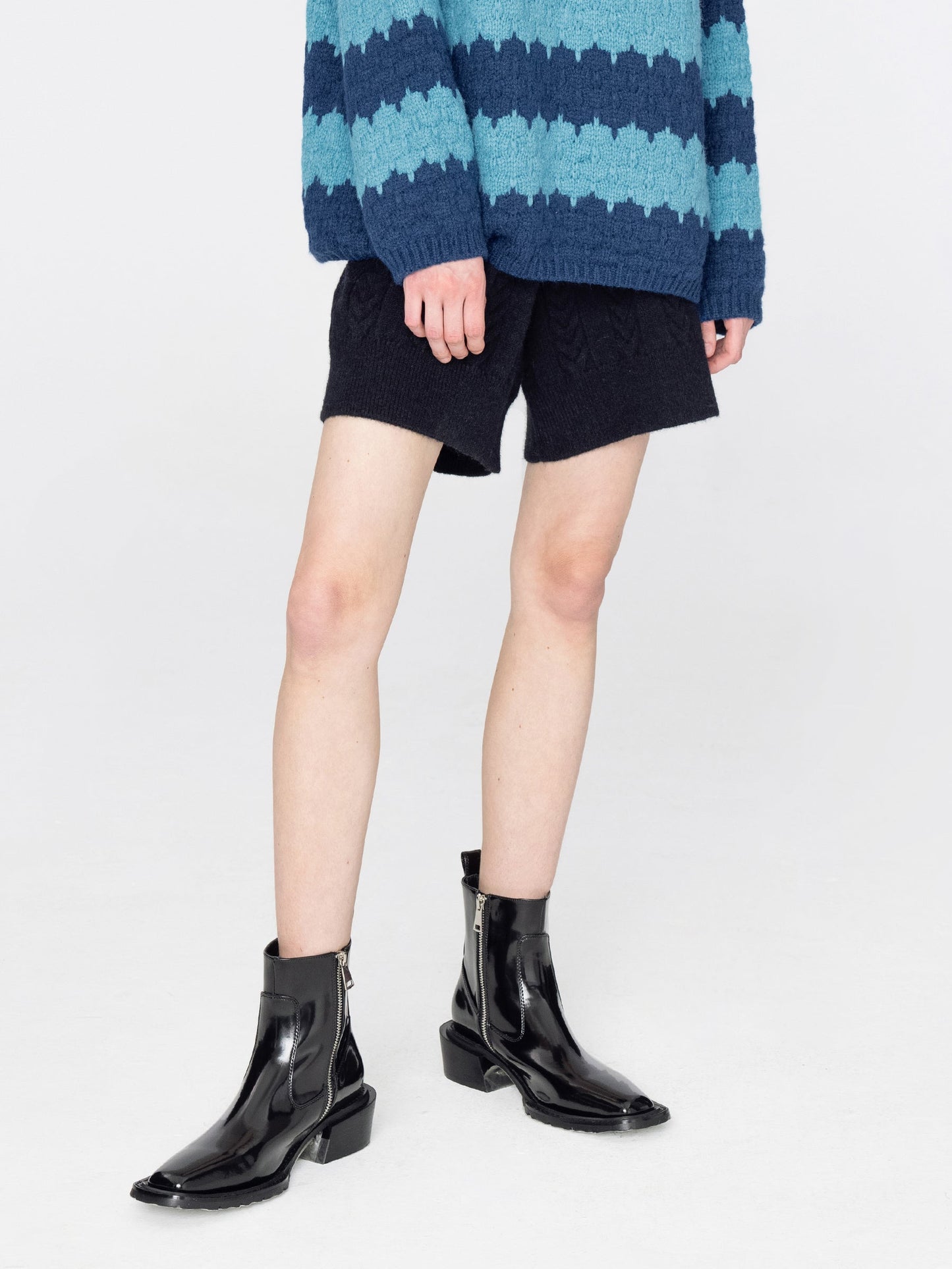 Fishbone Knit Shorts