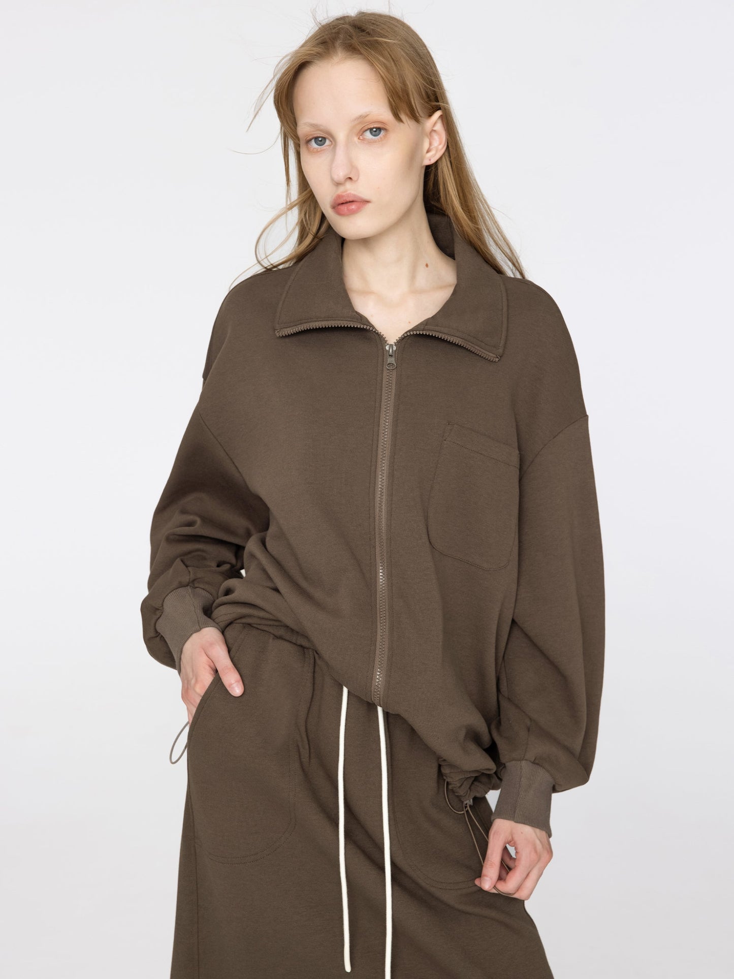 Oversized Zip Up Jacket