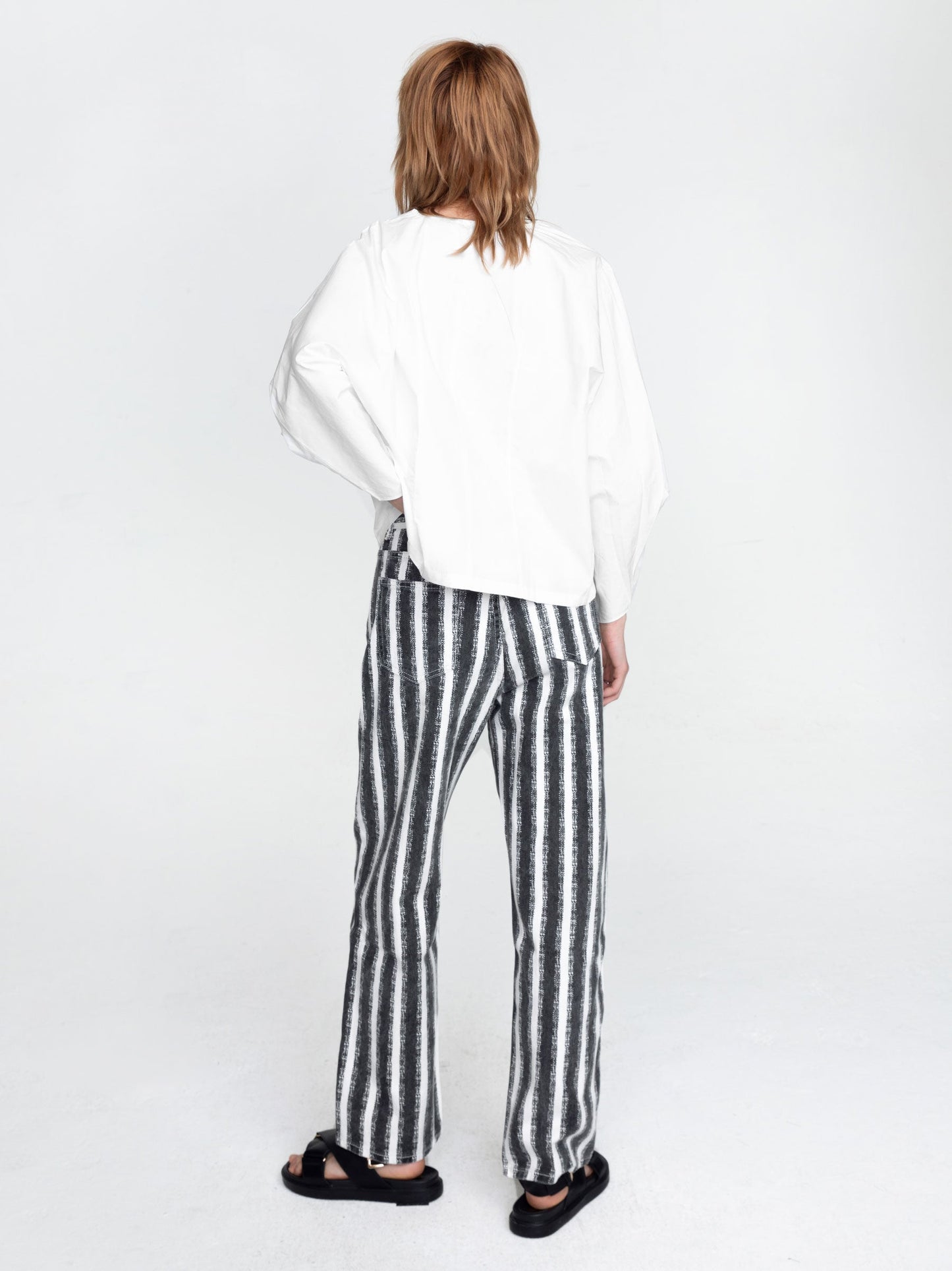 CUBIC Women's Thick Chalk Striped Jeans