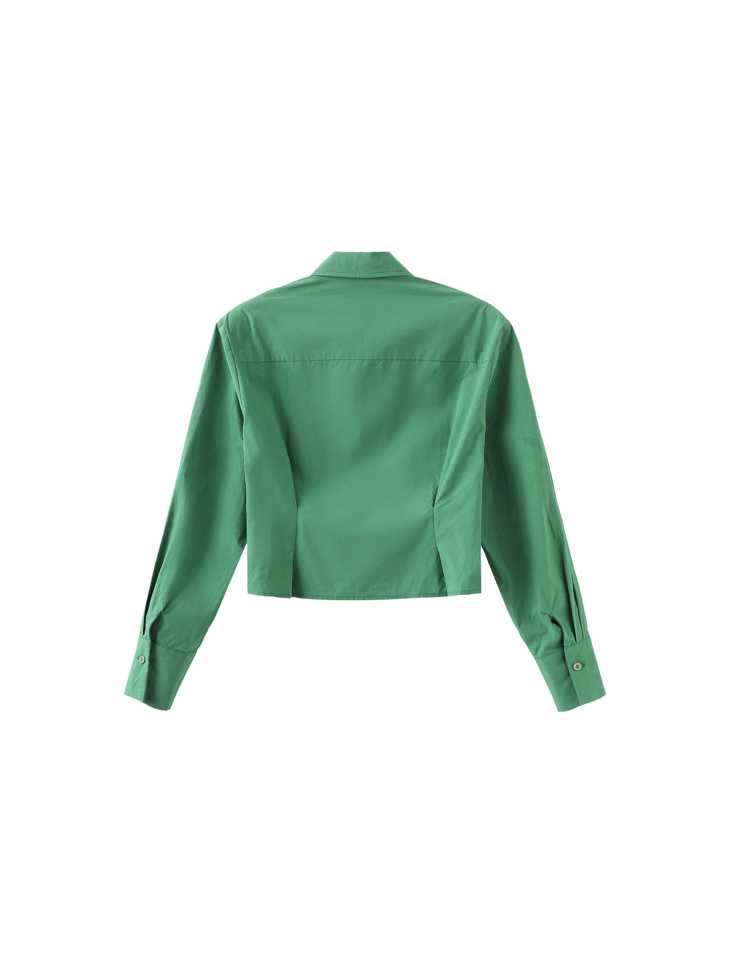 CUBIC Women's Cinched Waist Cropped Shirt