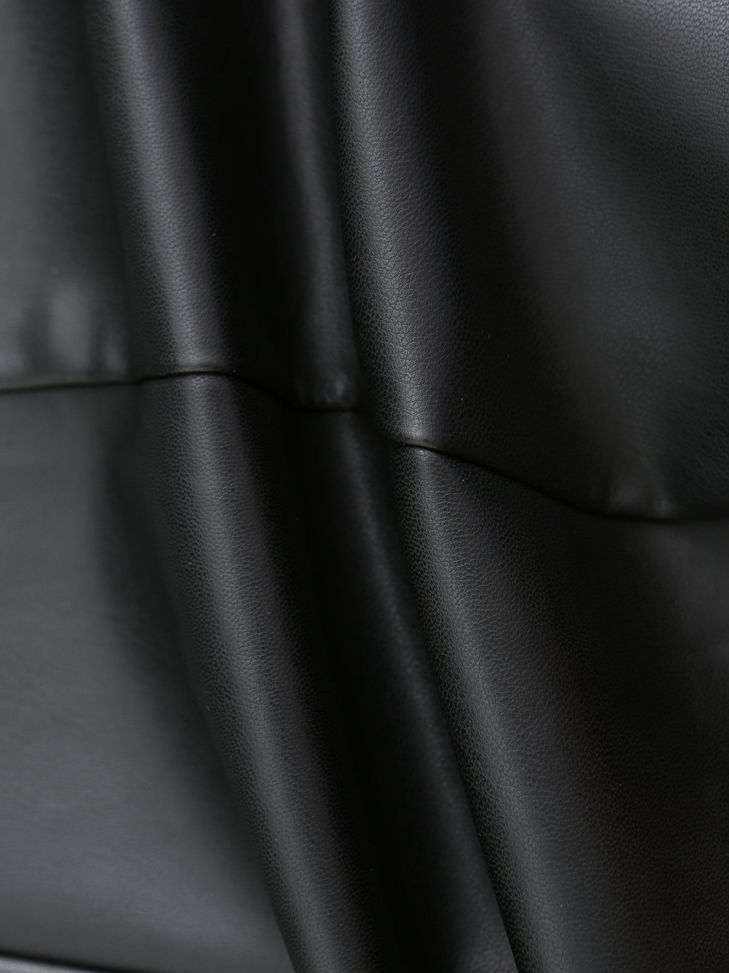 Pleated Faux Leather Skirt