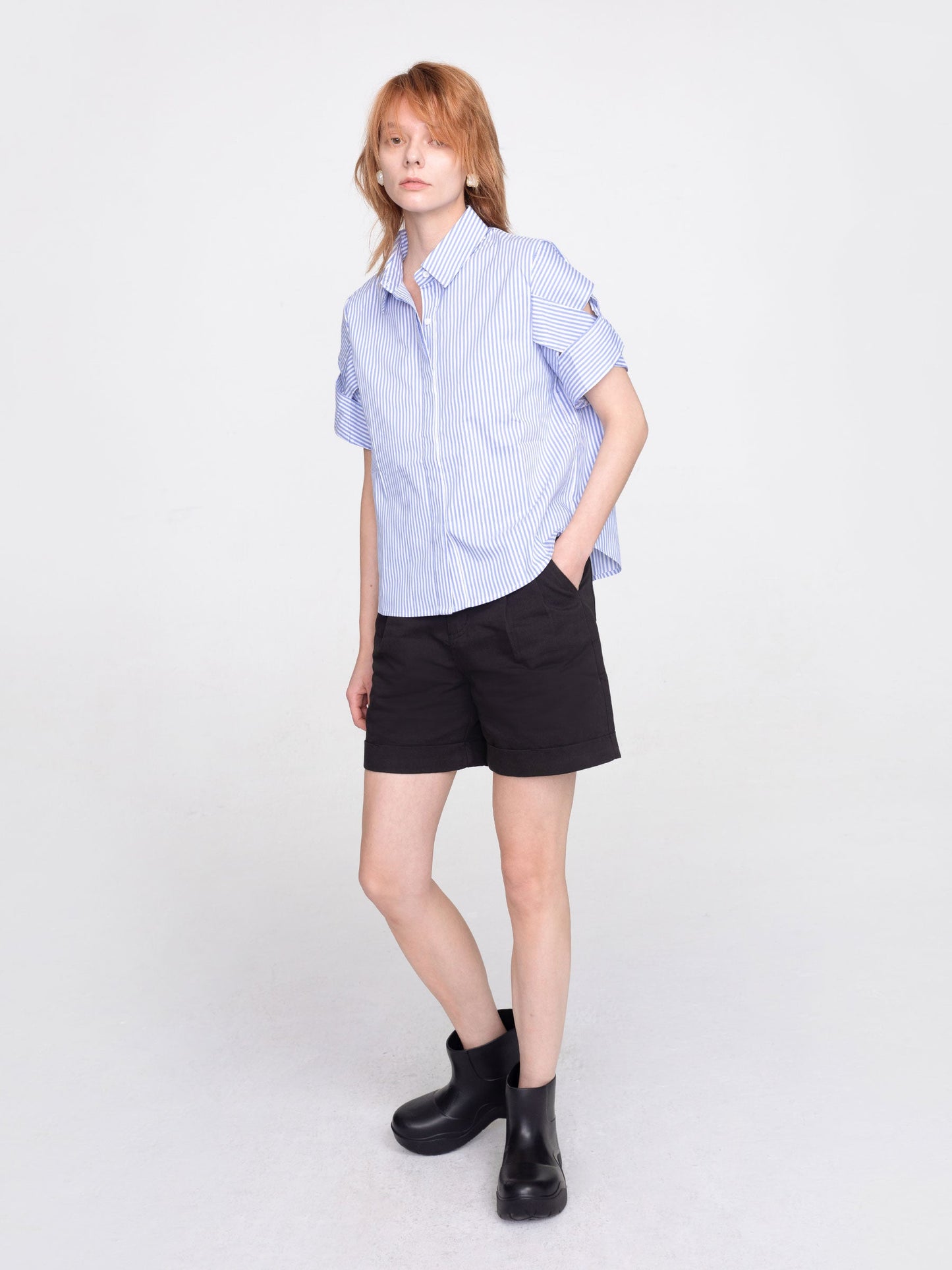 Pinstriped Short Sleeved Shirt