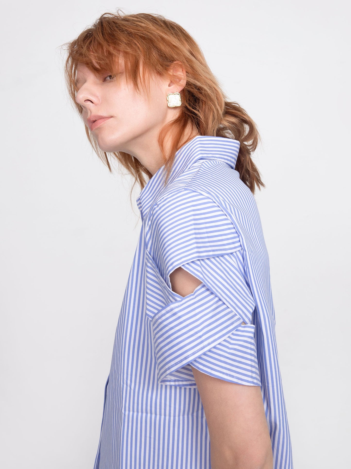 Pinstriped Short Sleeved Shirt