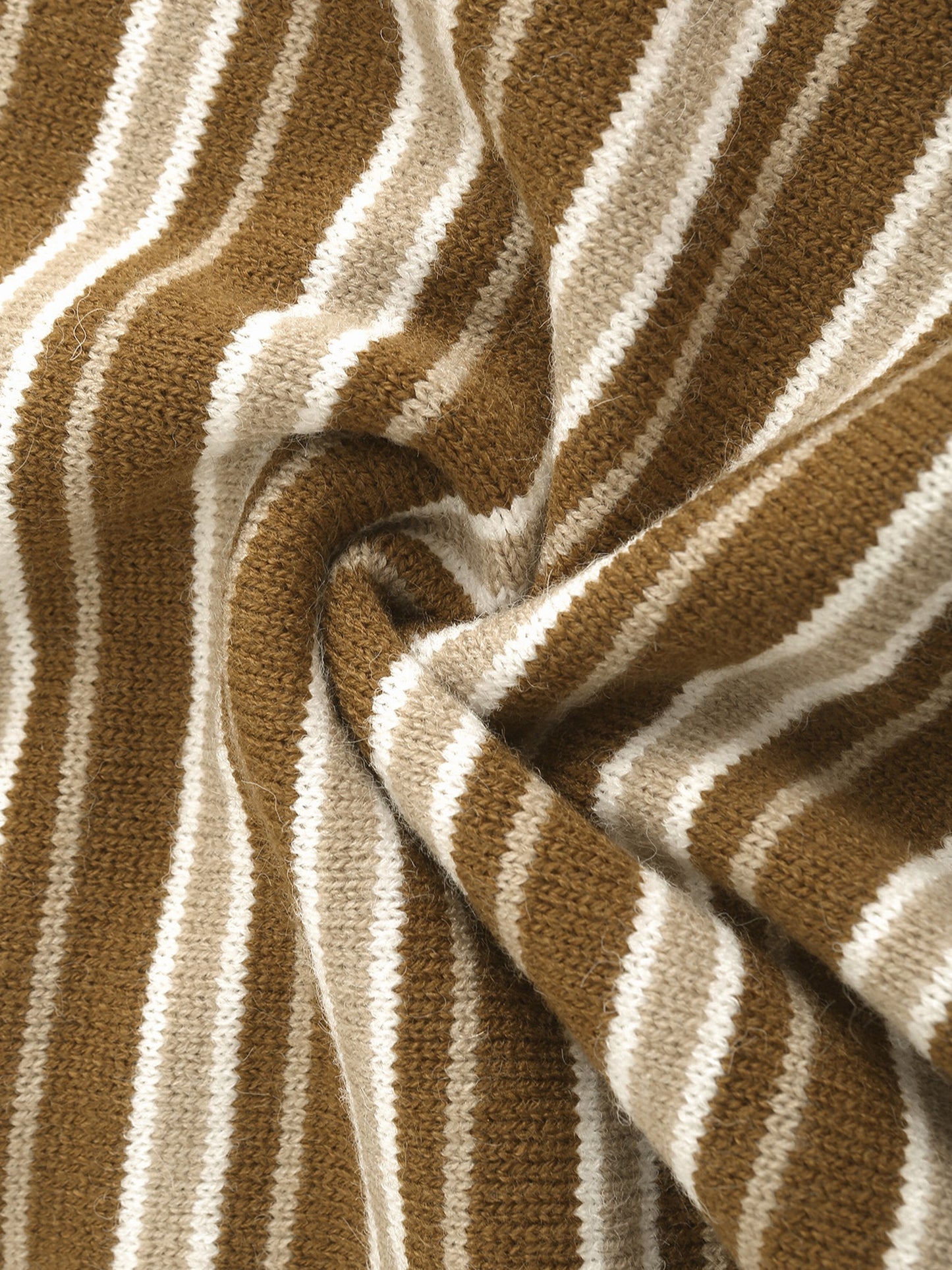 Striped Hood Knit Cardigan