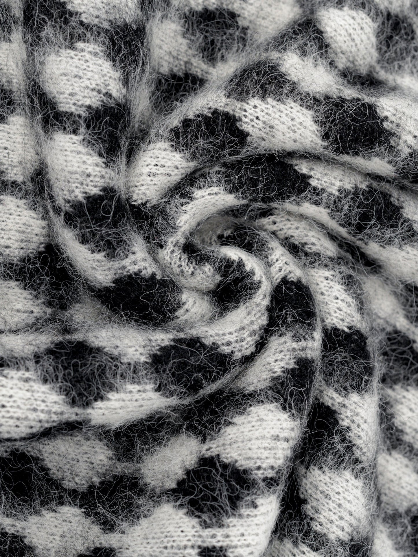 Lozenge Jacquard Long Knit Sweater