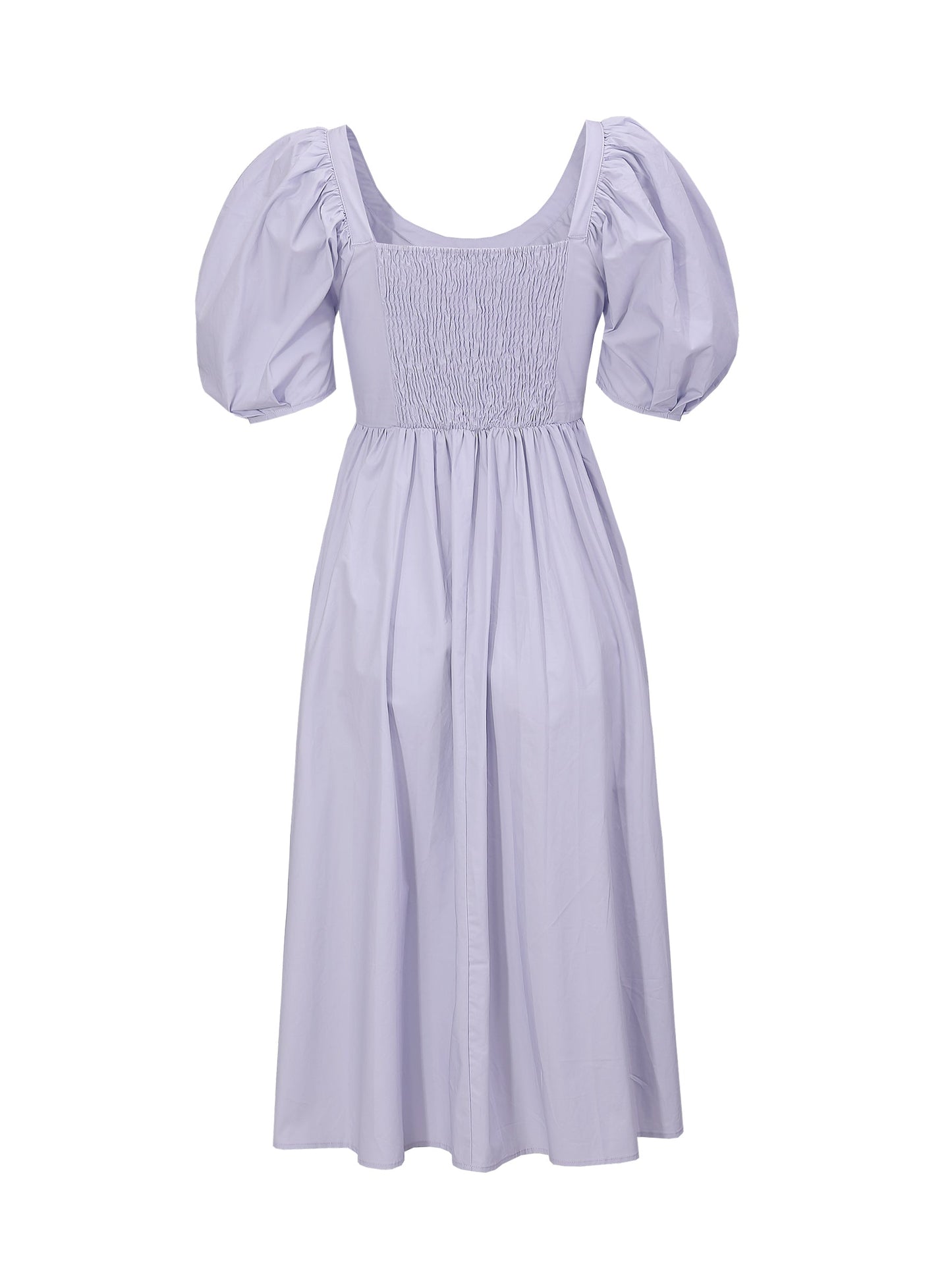CUBIC Women's French Retro Bubble Sleeve Midi Dress