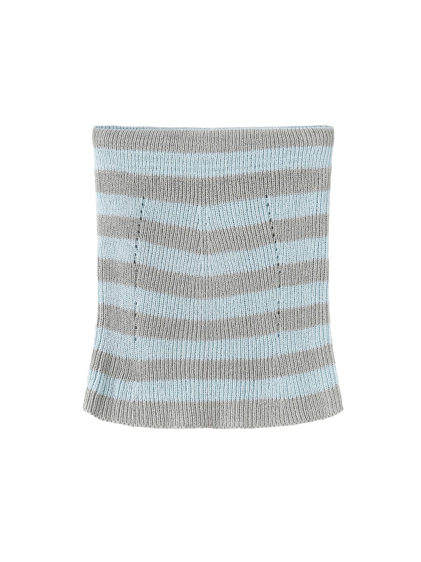 Strapless Striped Knit Top