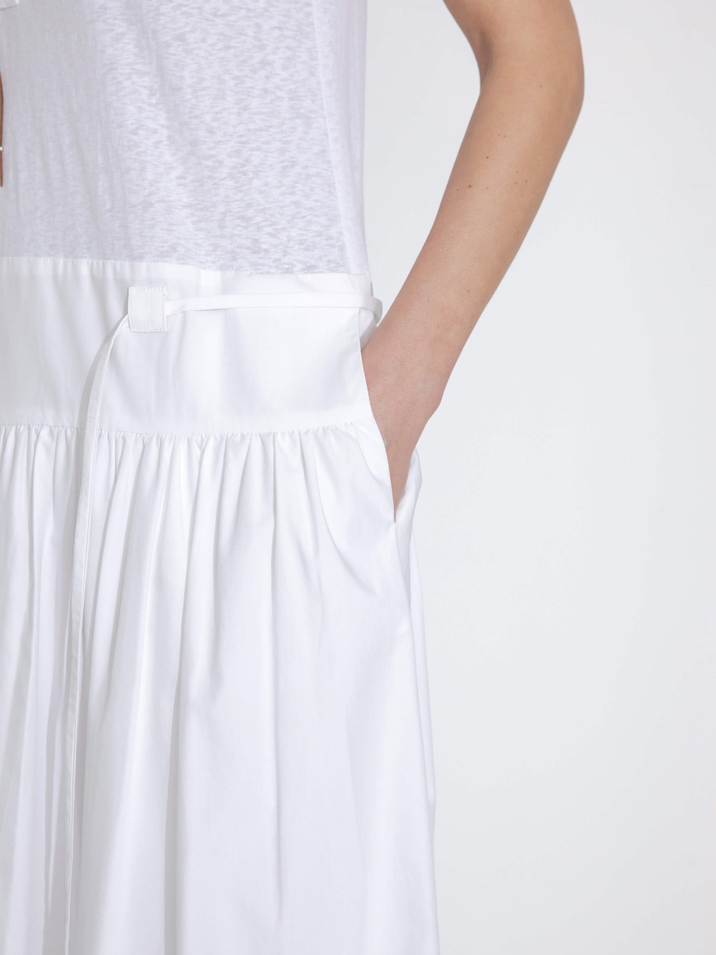 Panelled Henley Neck Vest Dress