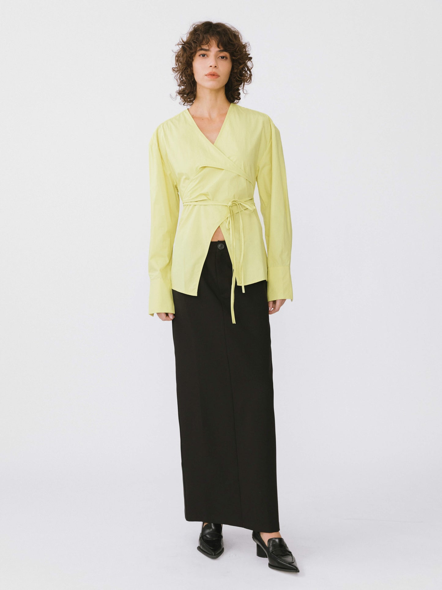 V-Neck Criss-Crossed Layered Blouse
