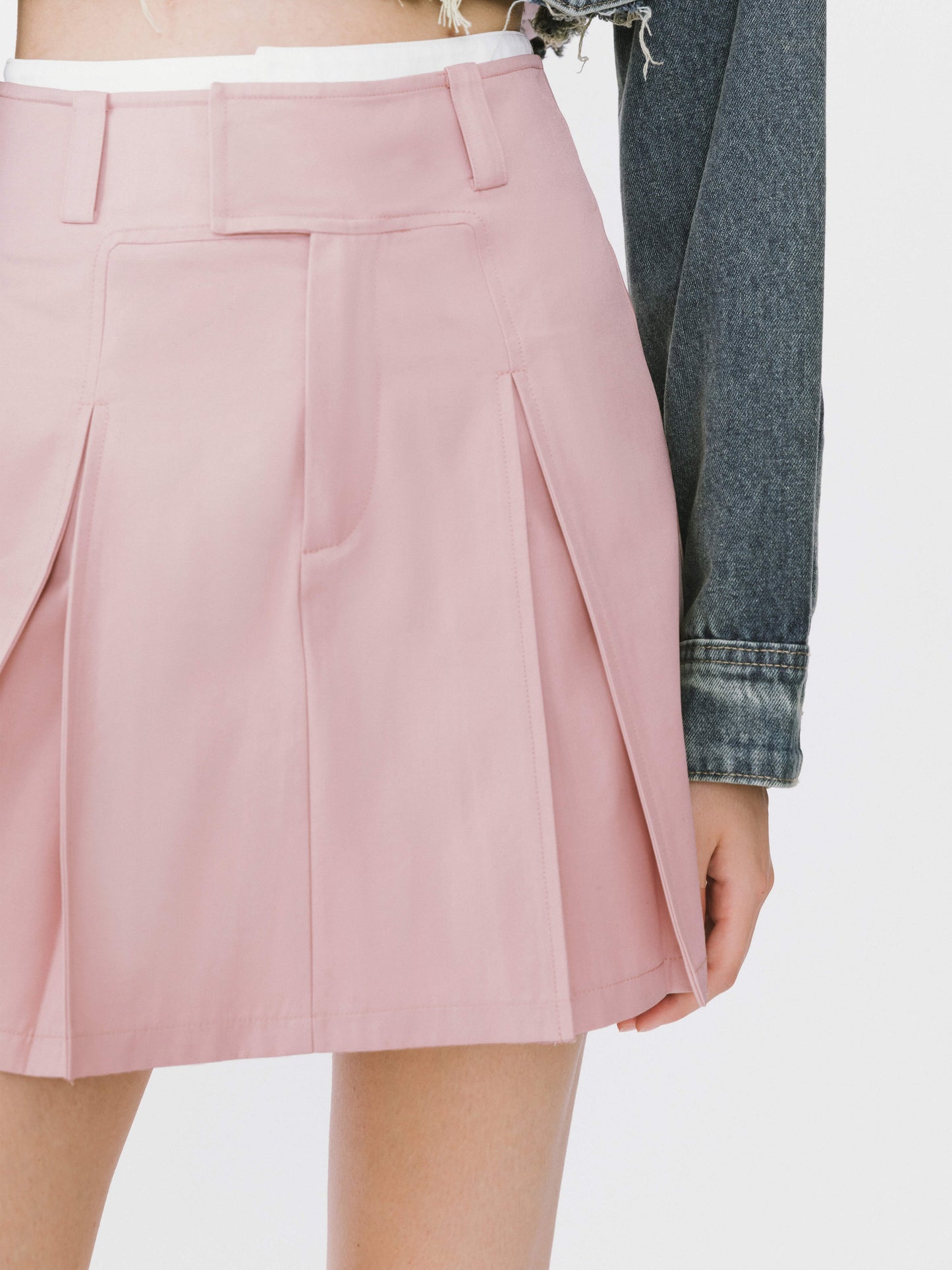 Pleated Short Skirt