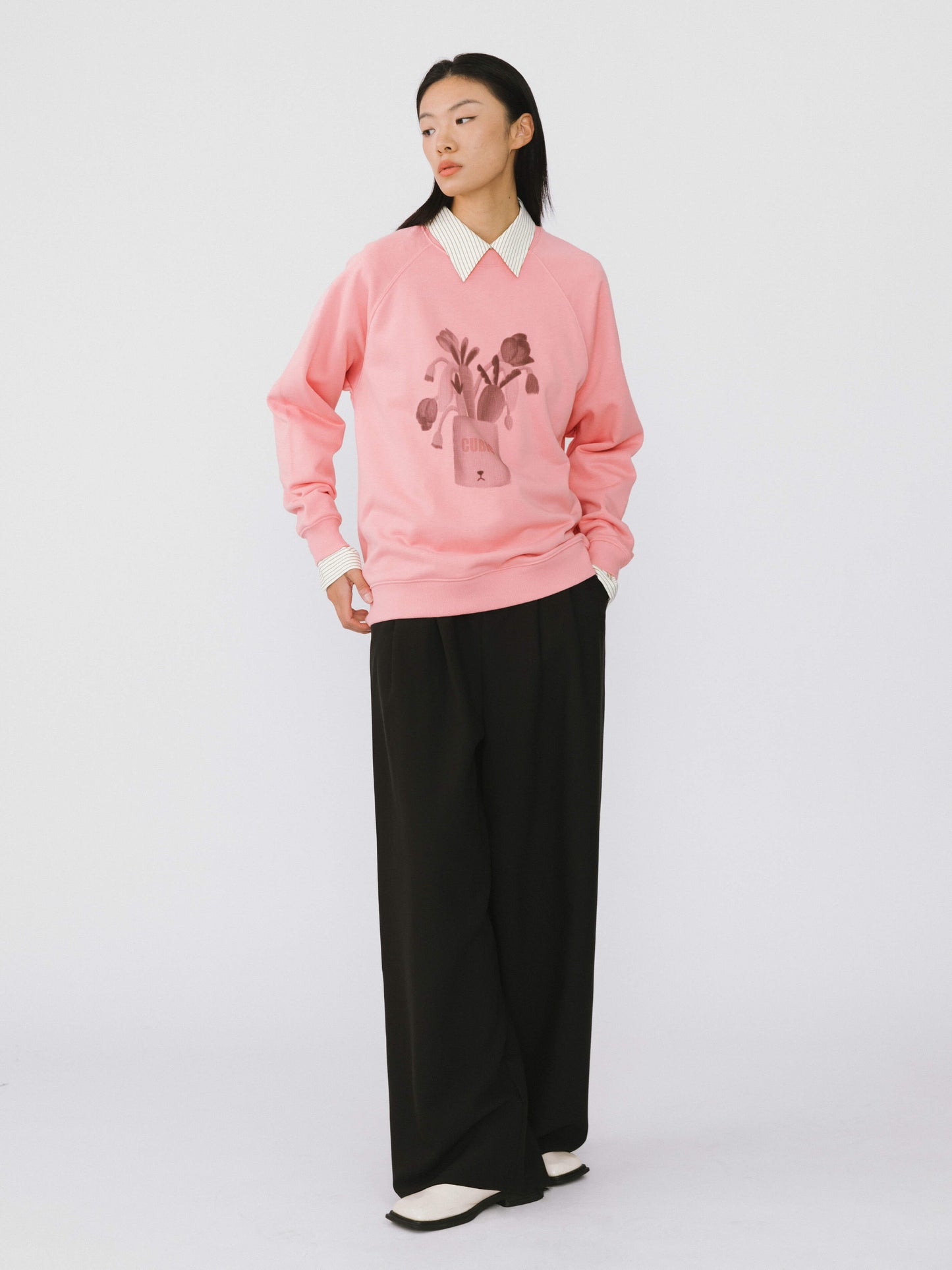 Round Neck Printed Sweatshirt