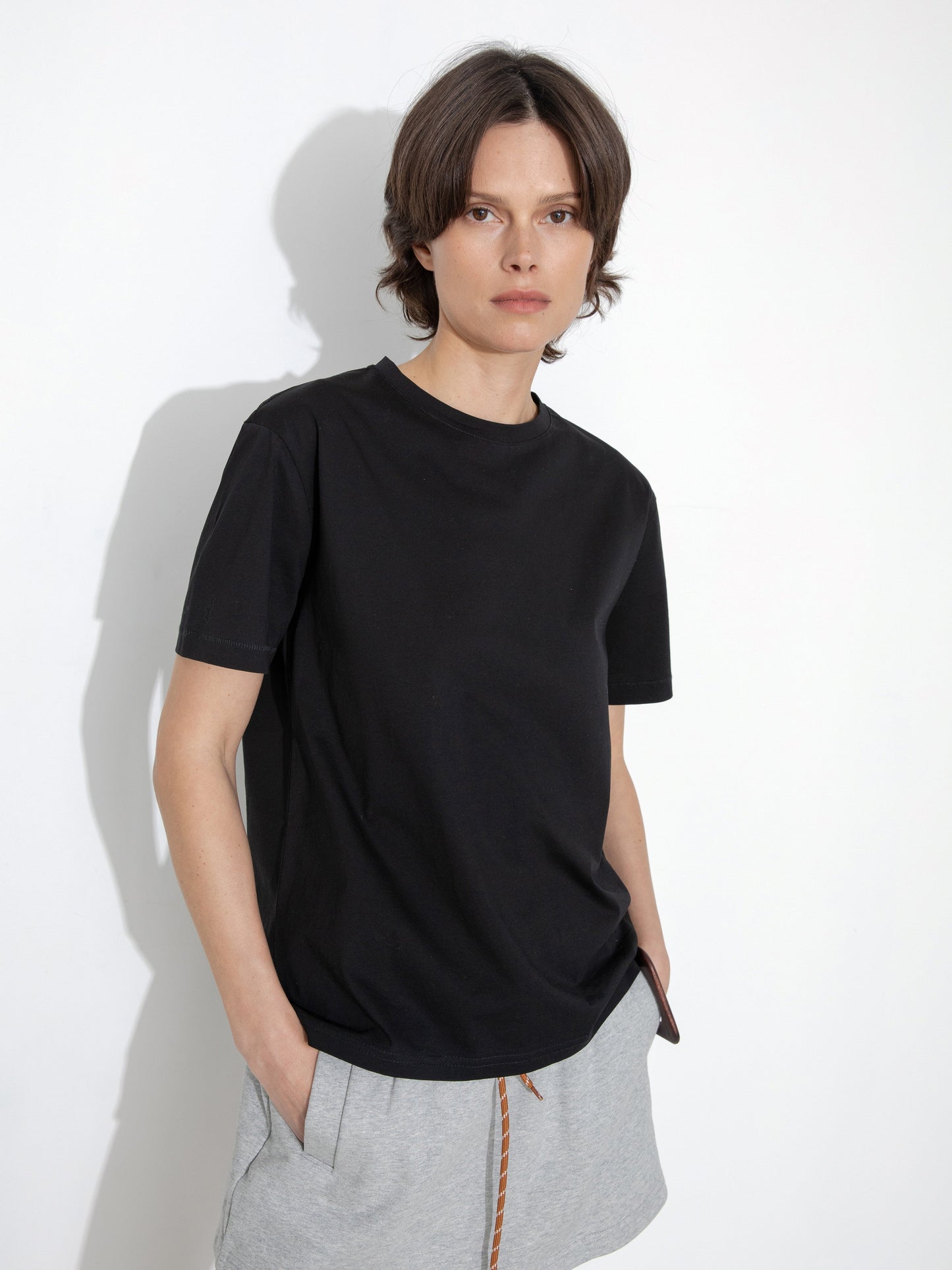 C by CUBIC Oversized Crew Neck Solid T-Shirt