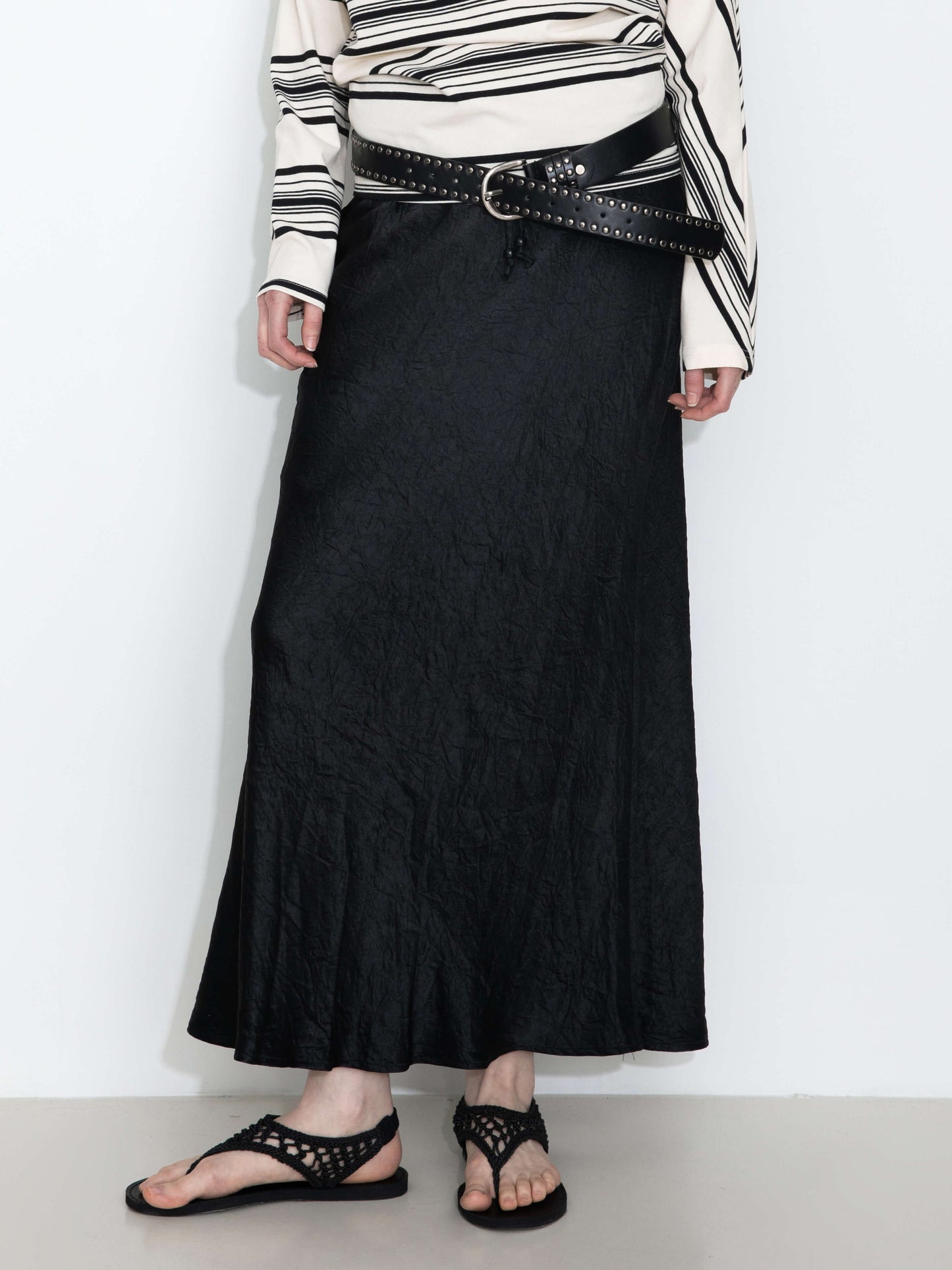100% Heavyweight Acetate Bias Cut Skirt