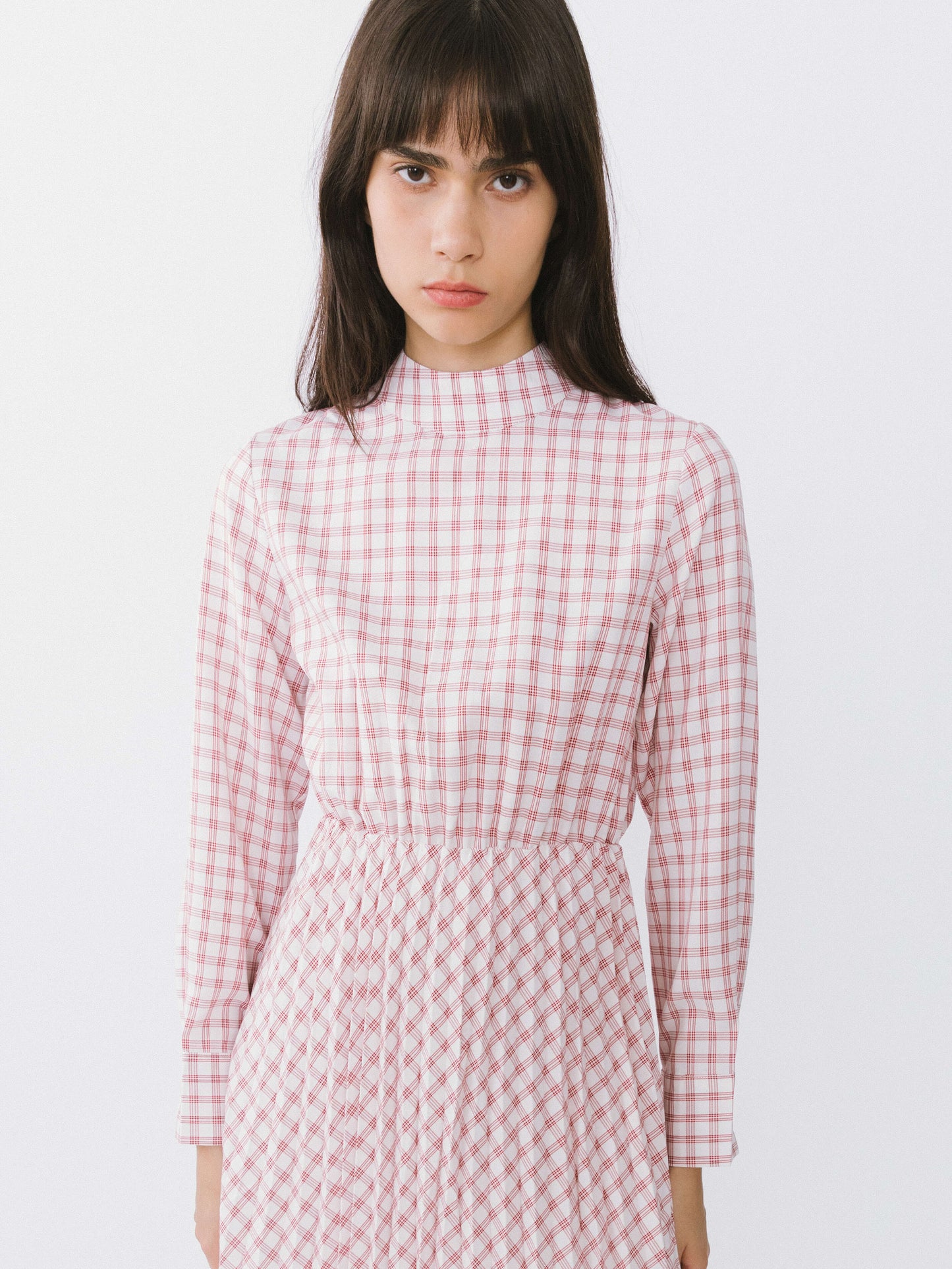 Tartan Neck Tie A-line Dress
