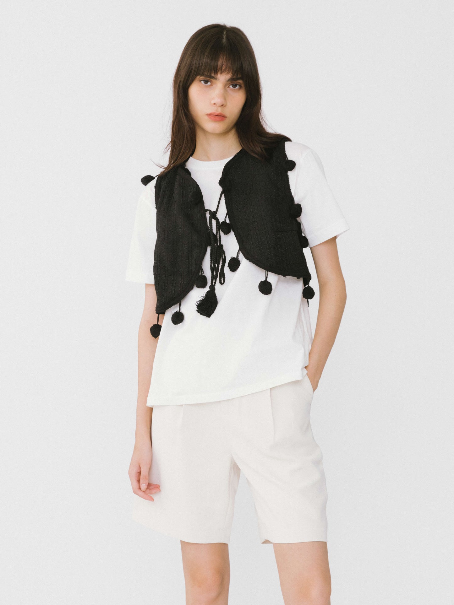 Asymmetric Cut Out Tailored Shorts