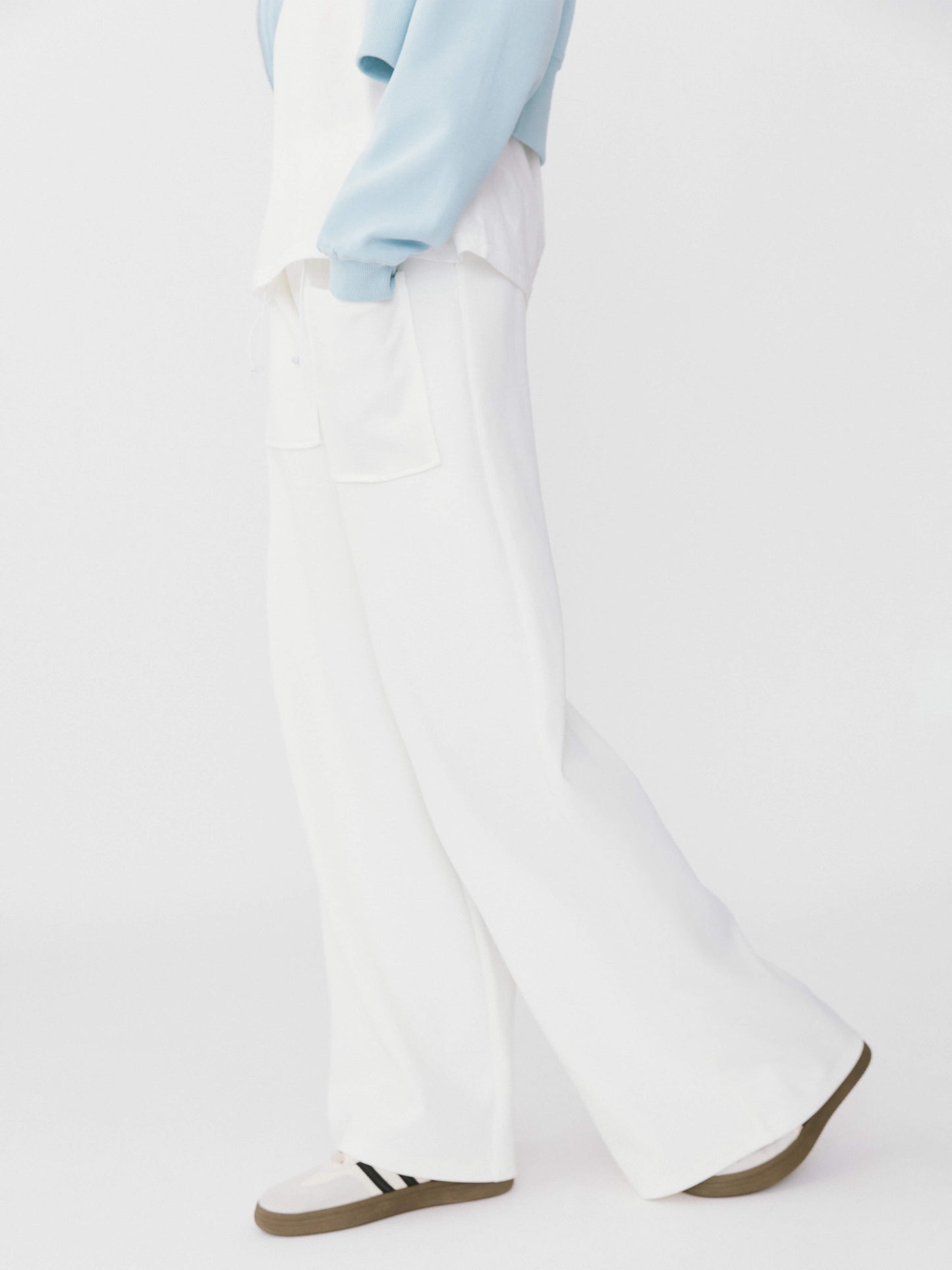 Double Drawstring Wide Leg Trousers