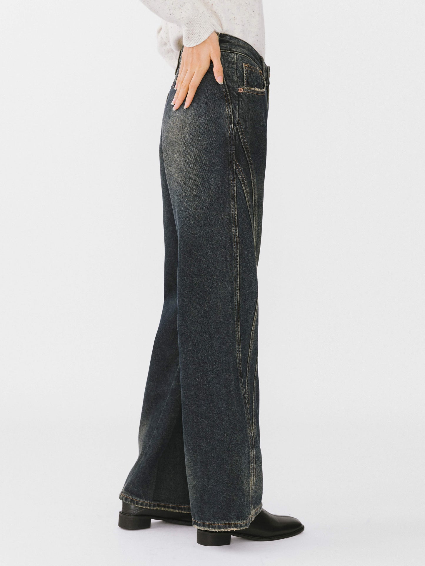 Vintage Style Straight leg Denim Jeans
