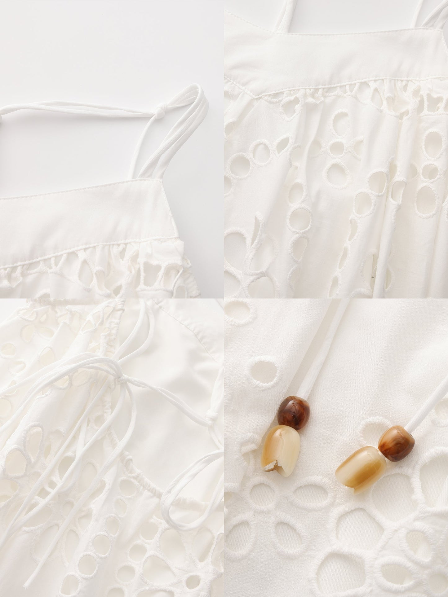 Heavily Embroidered Eyelet Floral Cami Dress