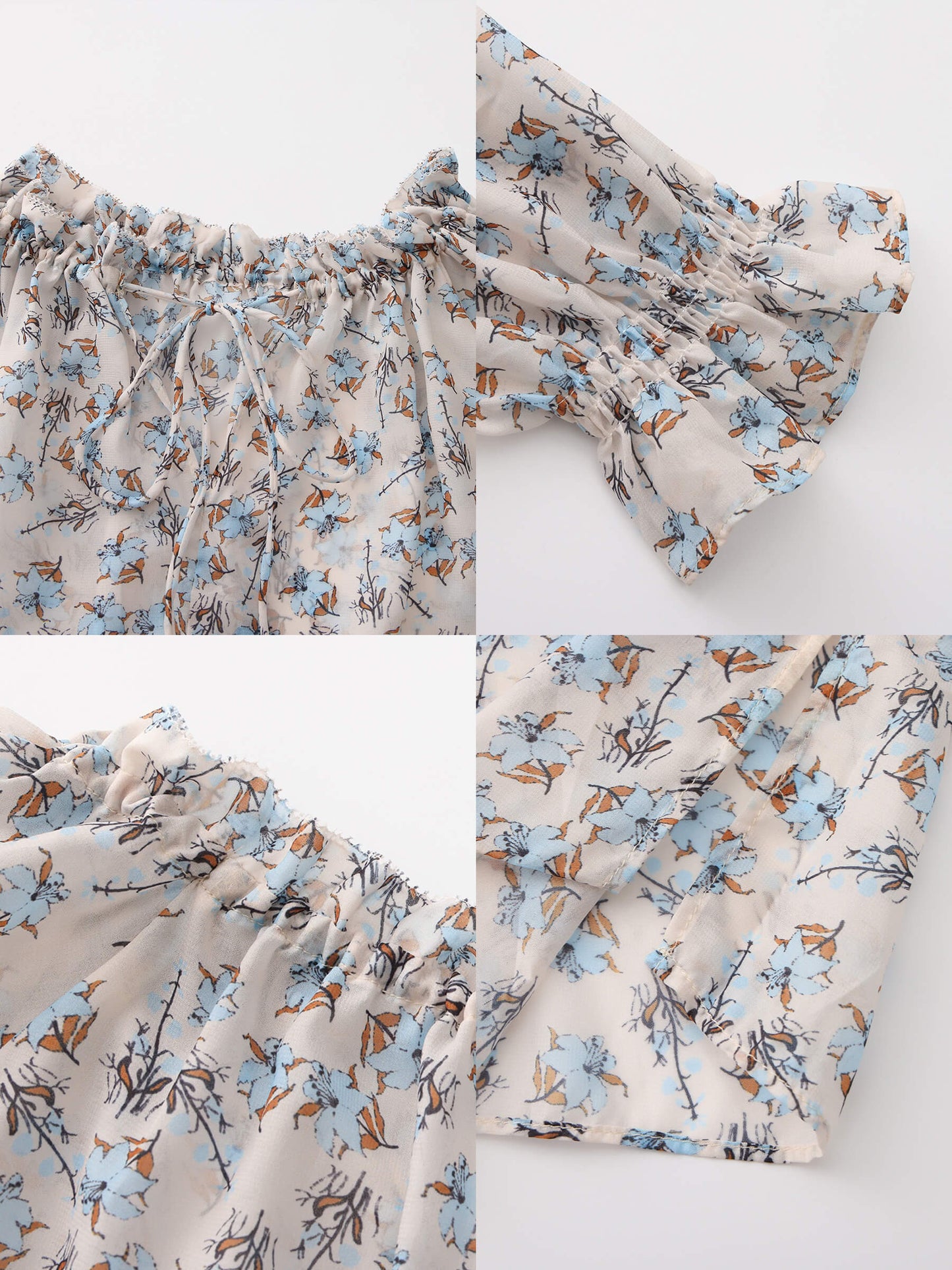 V-Neck Flowy Floral Blouse