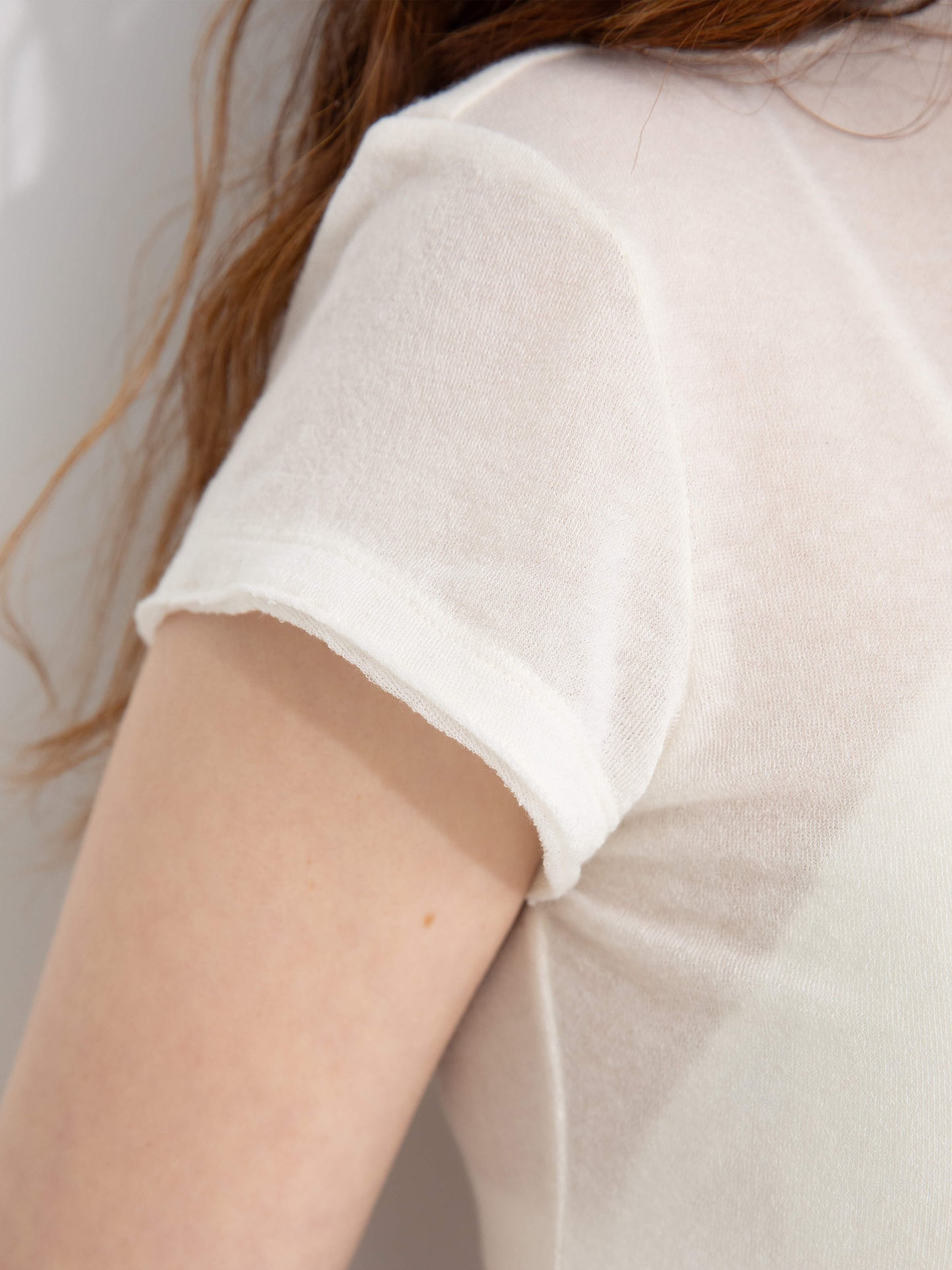 High Neck Stretch Slim-Fit Short-Sleeve T-Shirt
