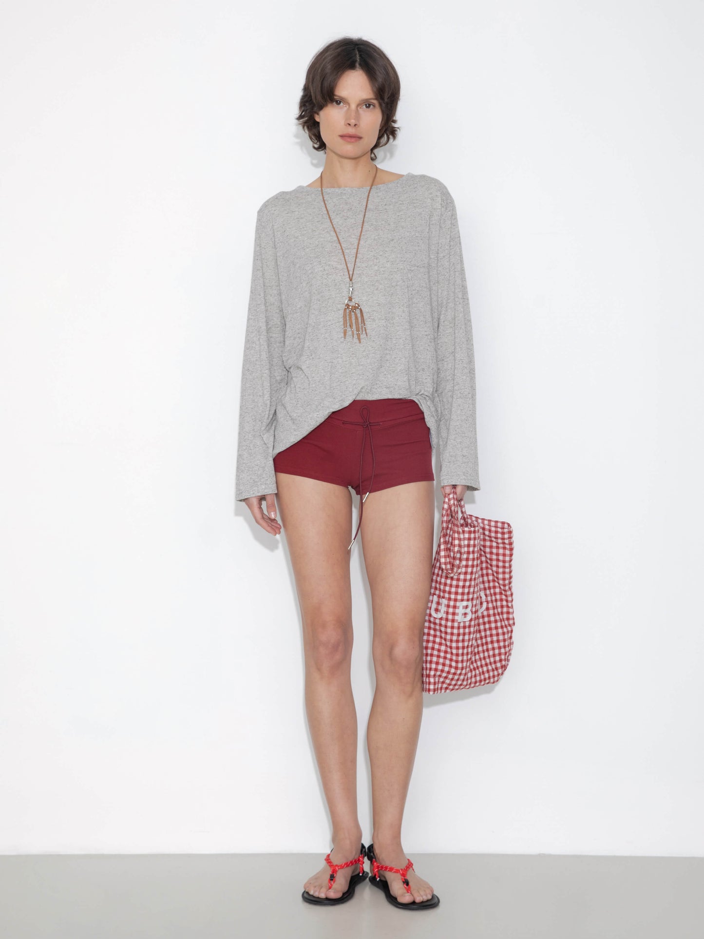 Loose Crew Neck Long Sleeve Knit Top