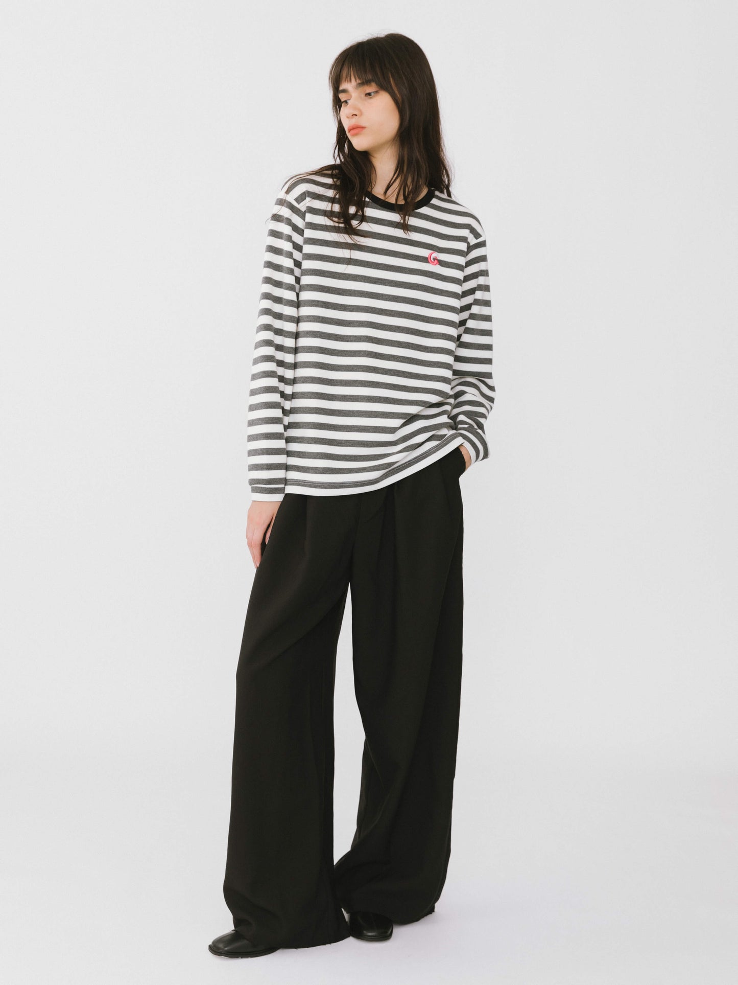 Oversized Striped Long Sleeve Top