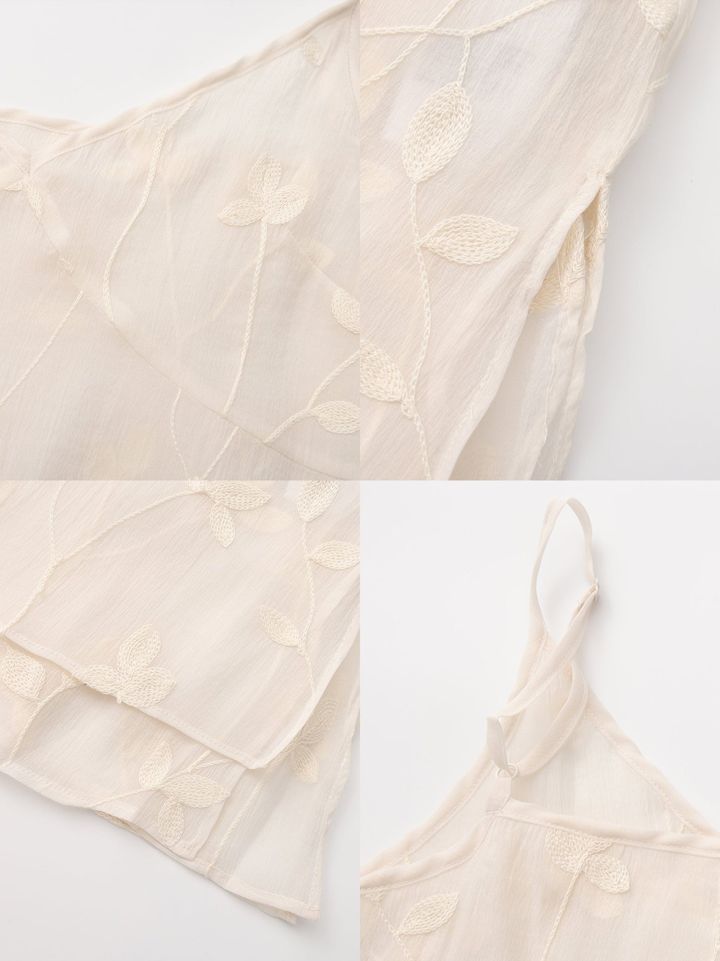 3D Crochet Floral V-Neck Cami Top