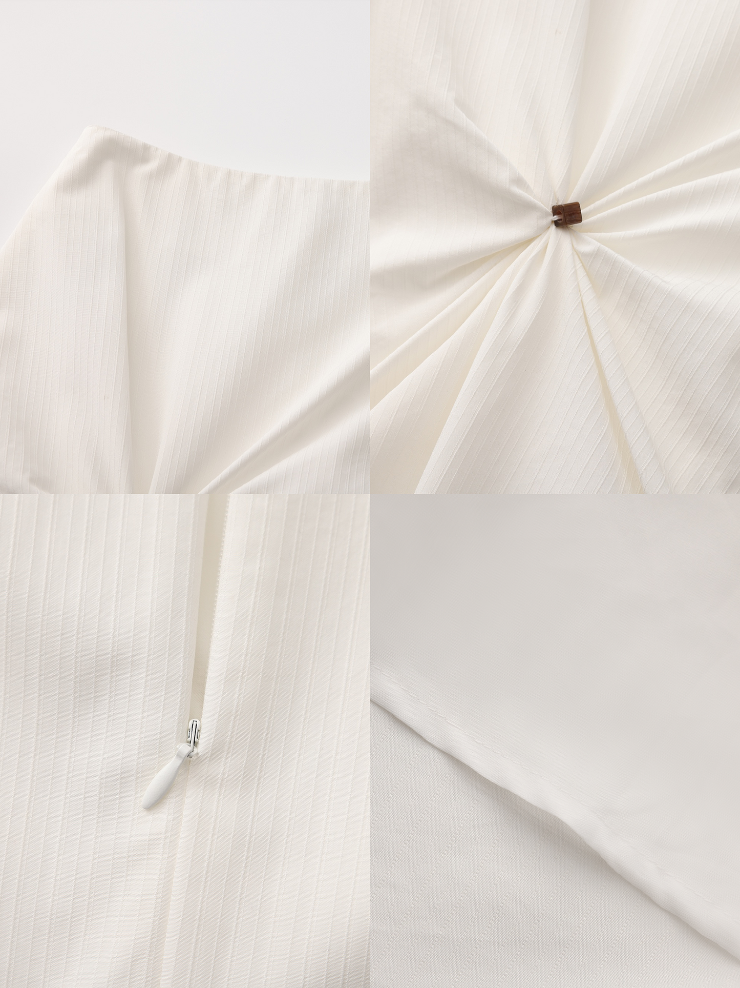 3D Pleated High-Waisted A-Line Skirt