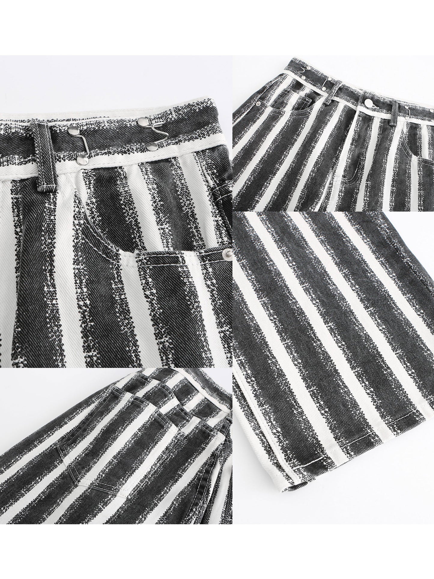 CUBIC Women's Thick Chalk Striped Jeans