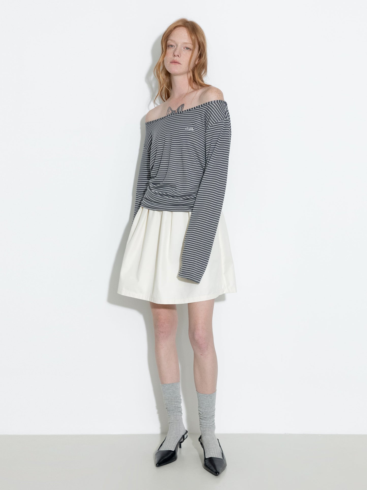 A-line Skirt with Cotton blend