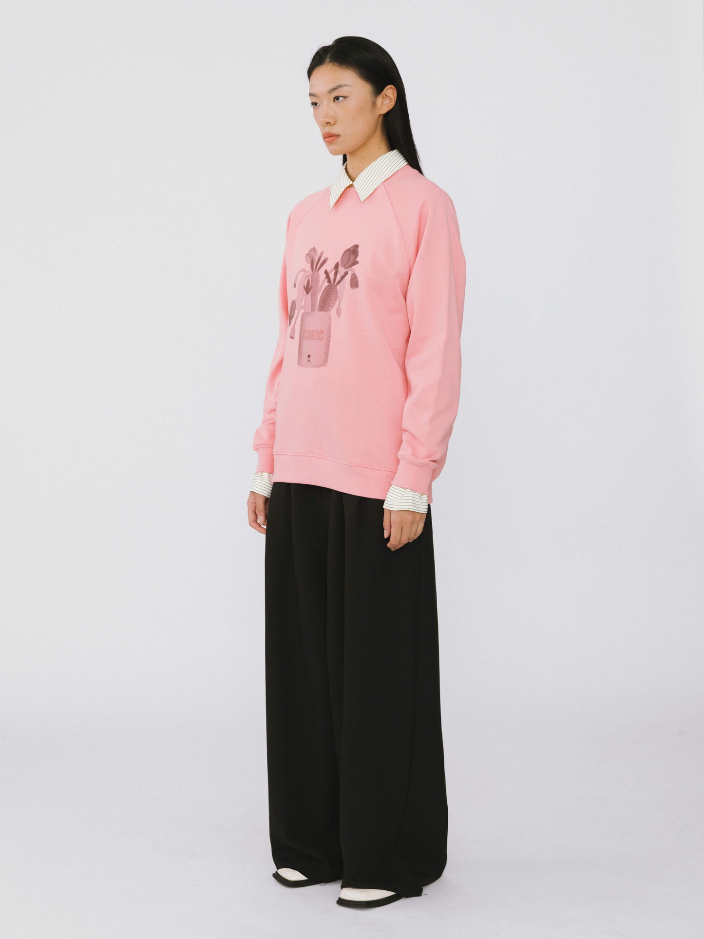 Round Neck Printed Sweatshirt