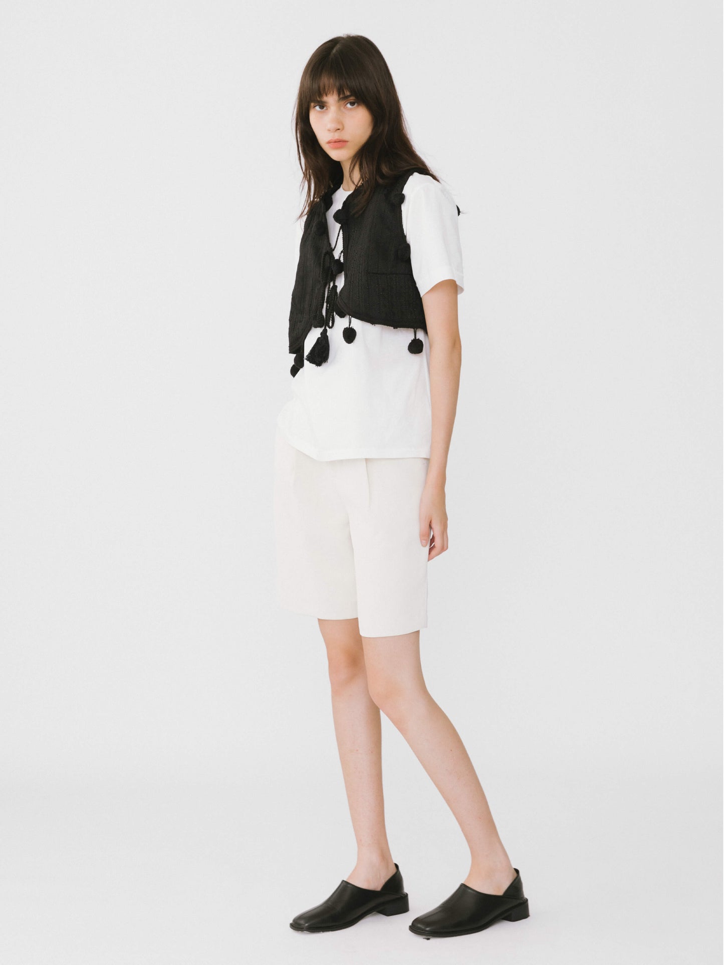 Asymmetric Cut Out Tailored Shorts
