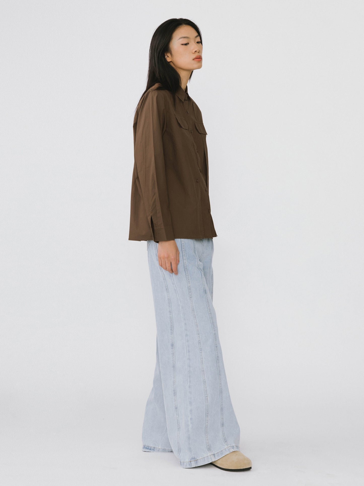 Faux Pocket 100% Cotton Shirt