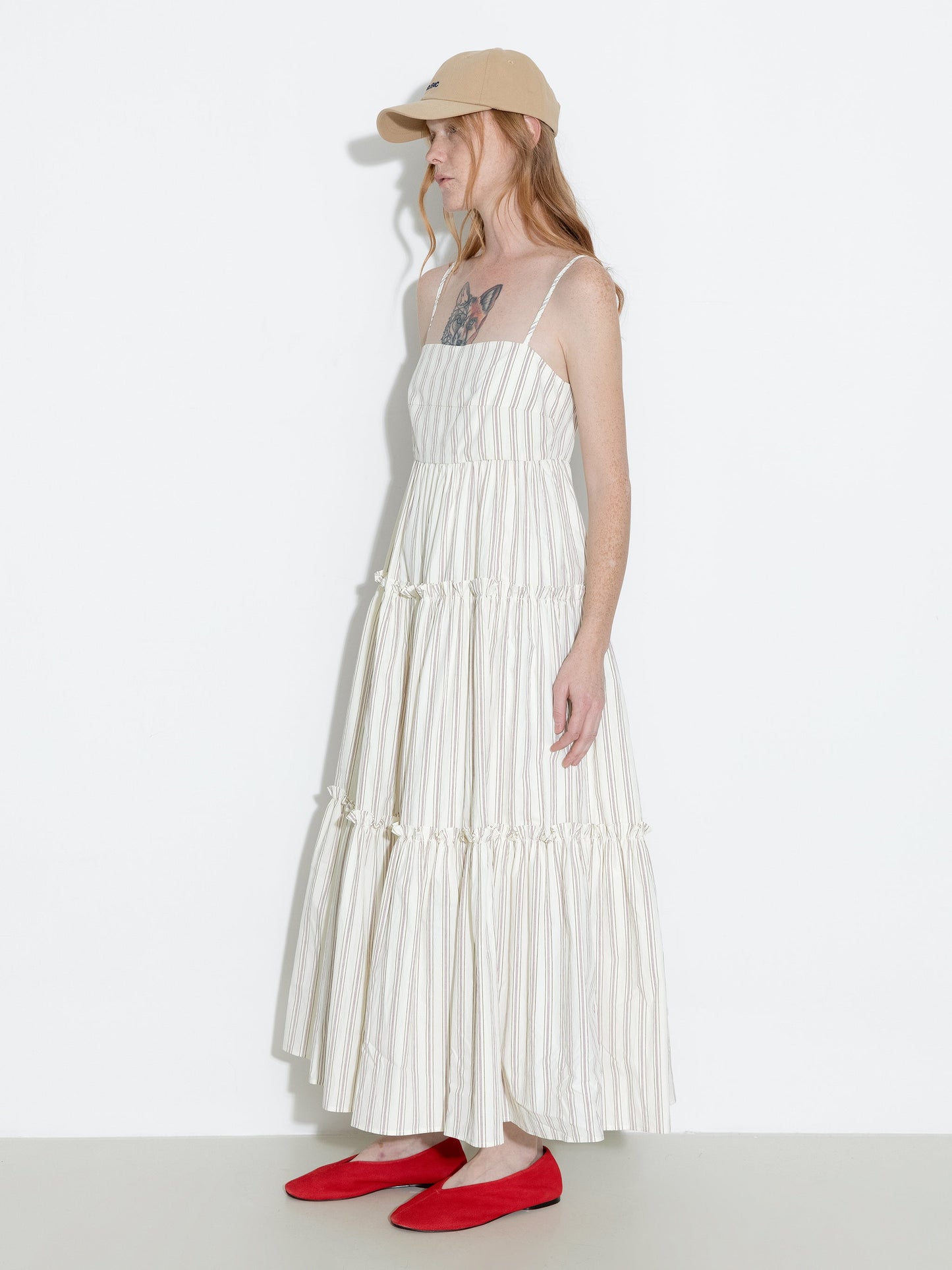 Strap Striped Cake Dress