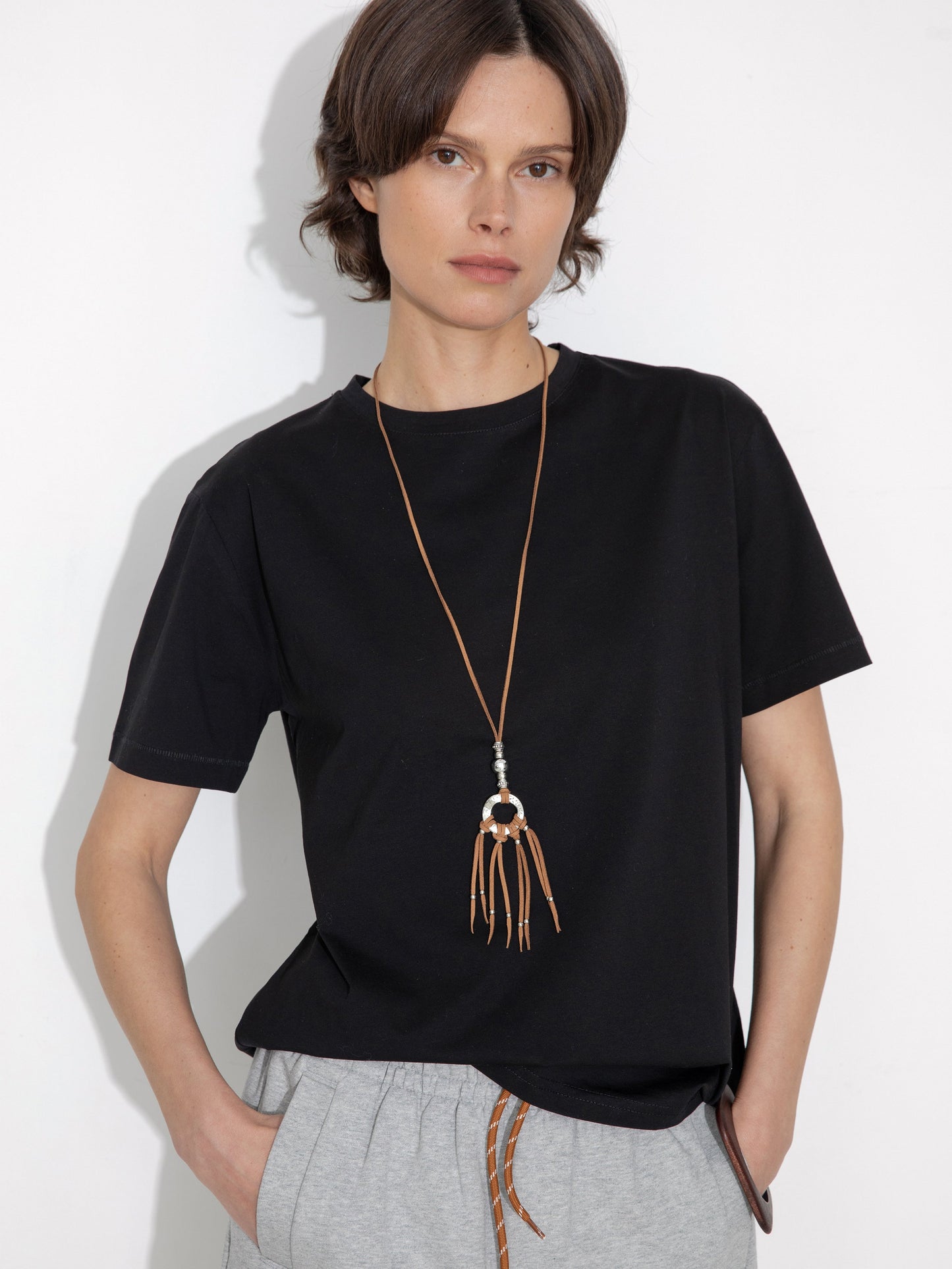C by CUBIC Oversized Crew Neck Solid T-Shirt