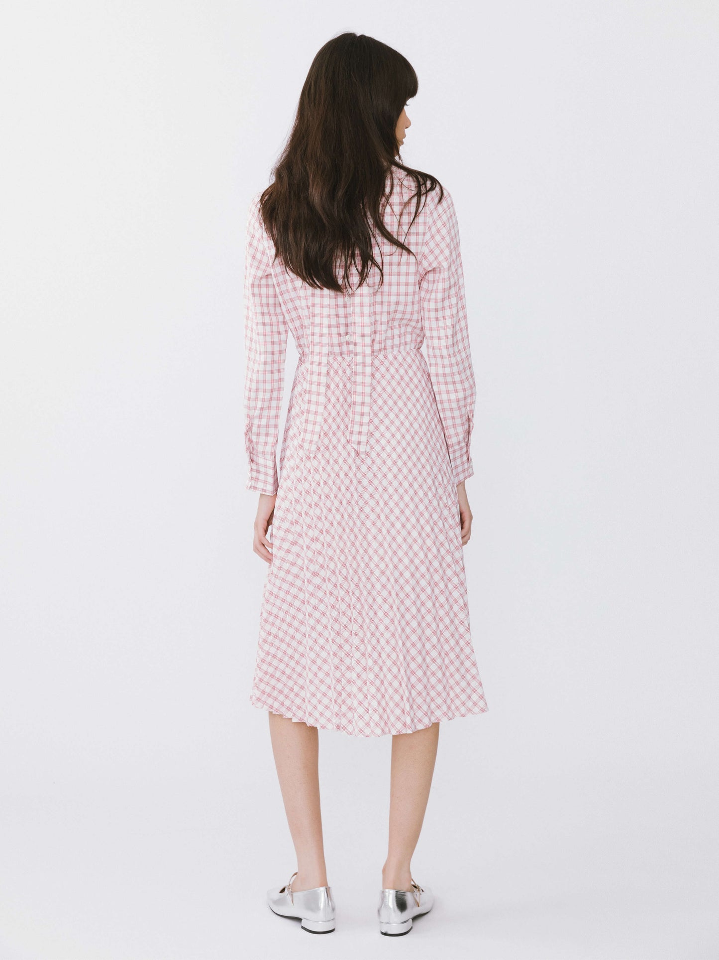 Tartan Neck Tie A-line Dress