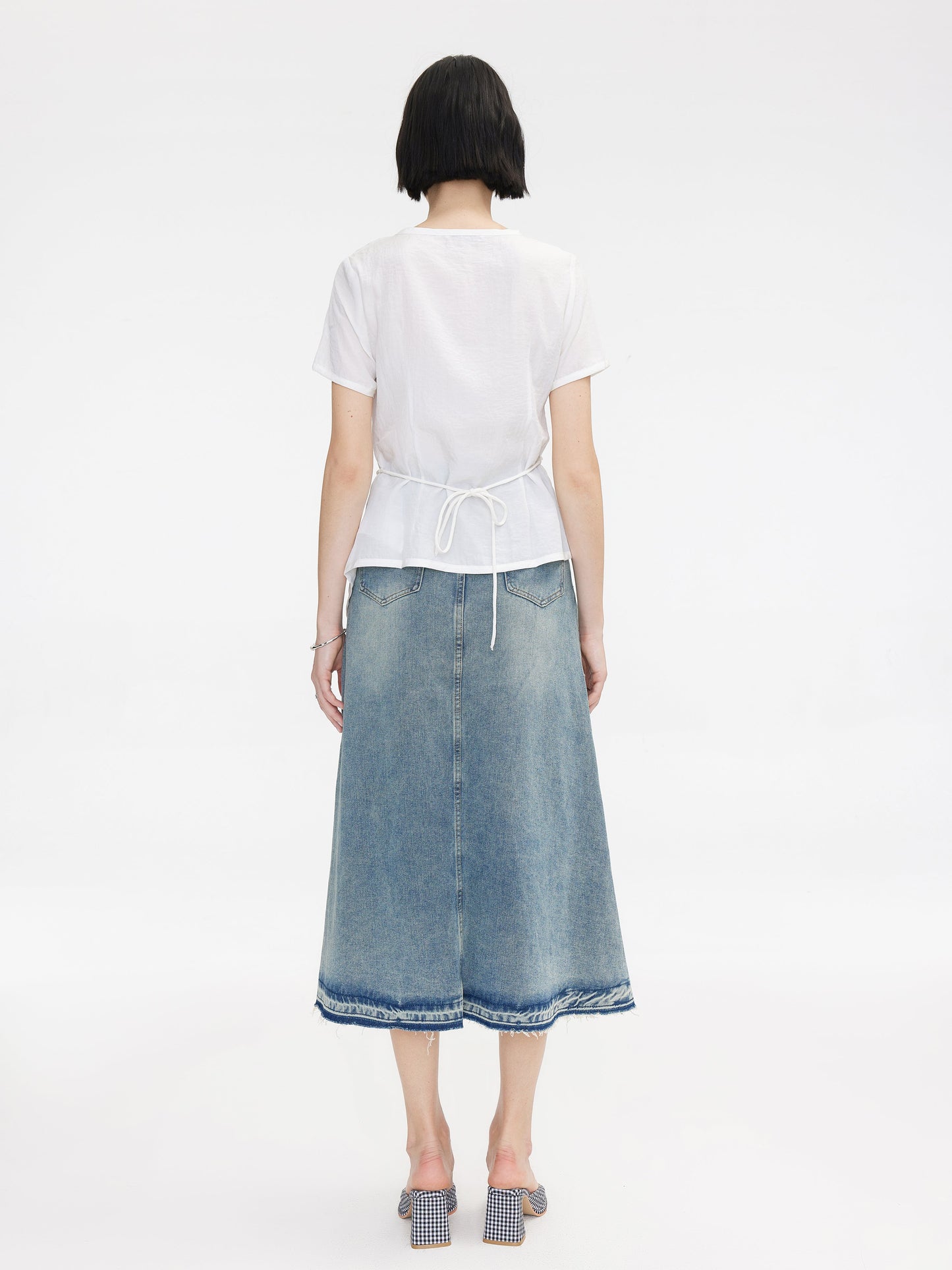 Asymmetric Button Down T-Shirt