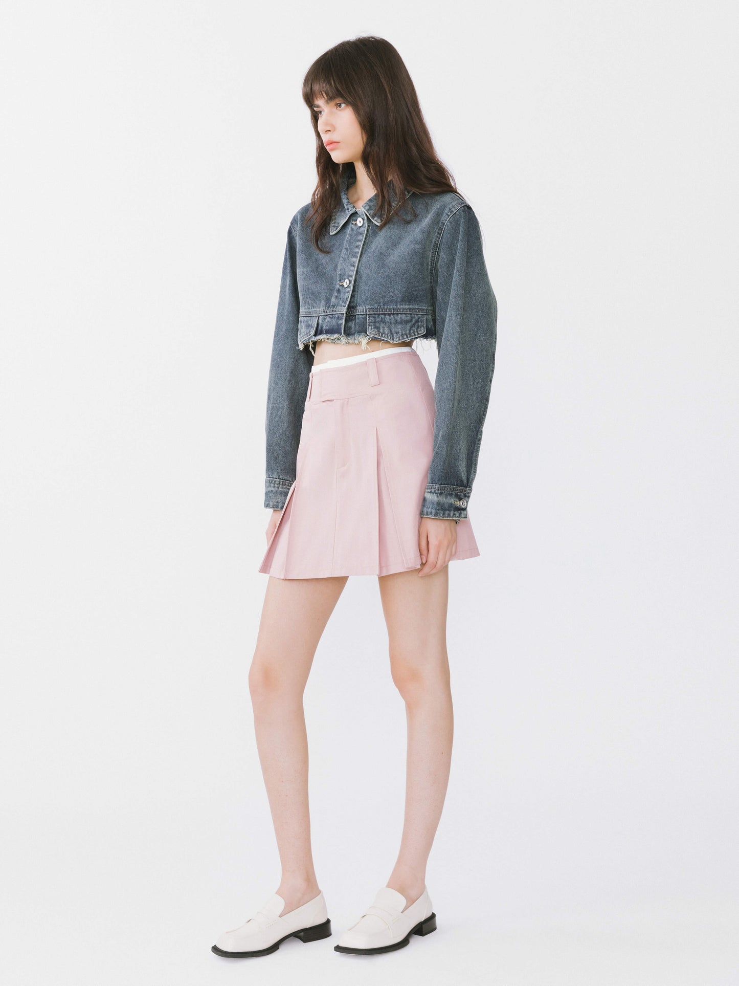Pleated Short Skirt