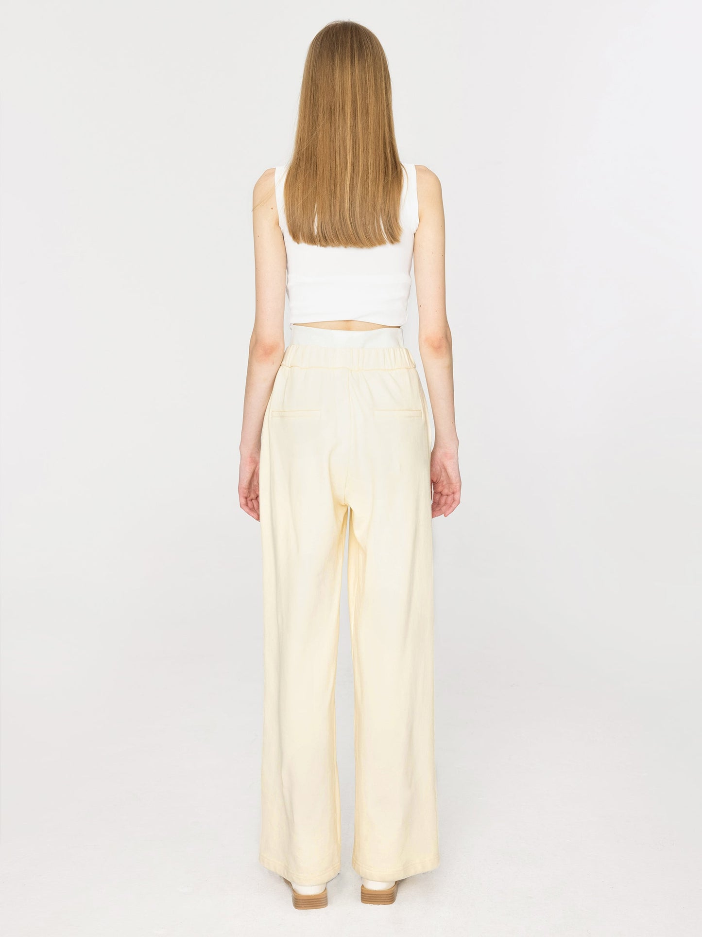 Straight Leg Casual Jersey Trousers