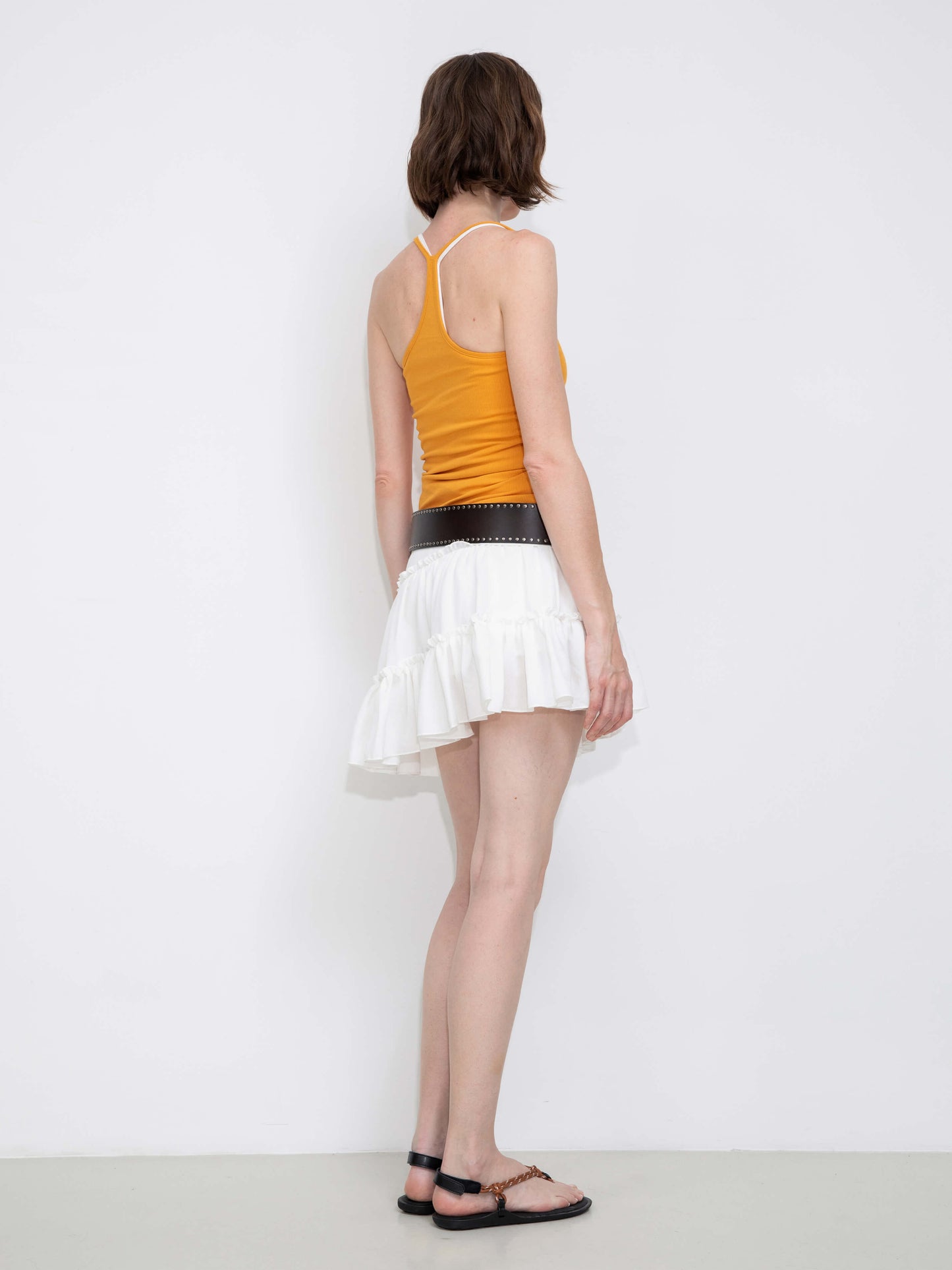 Asymmetrical Ruffled Mini Skirt