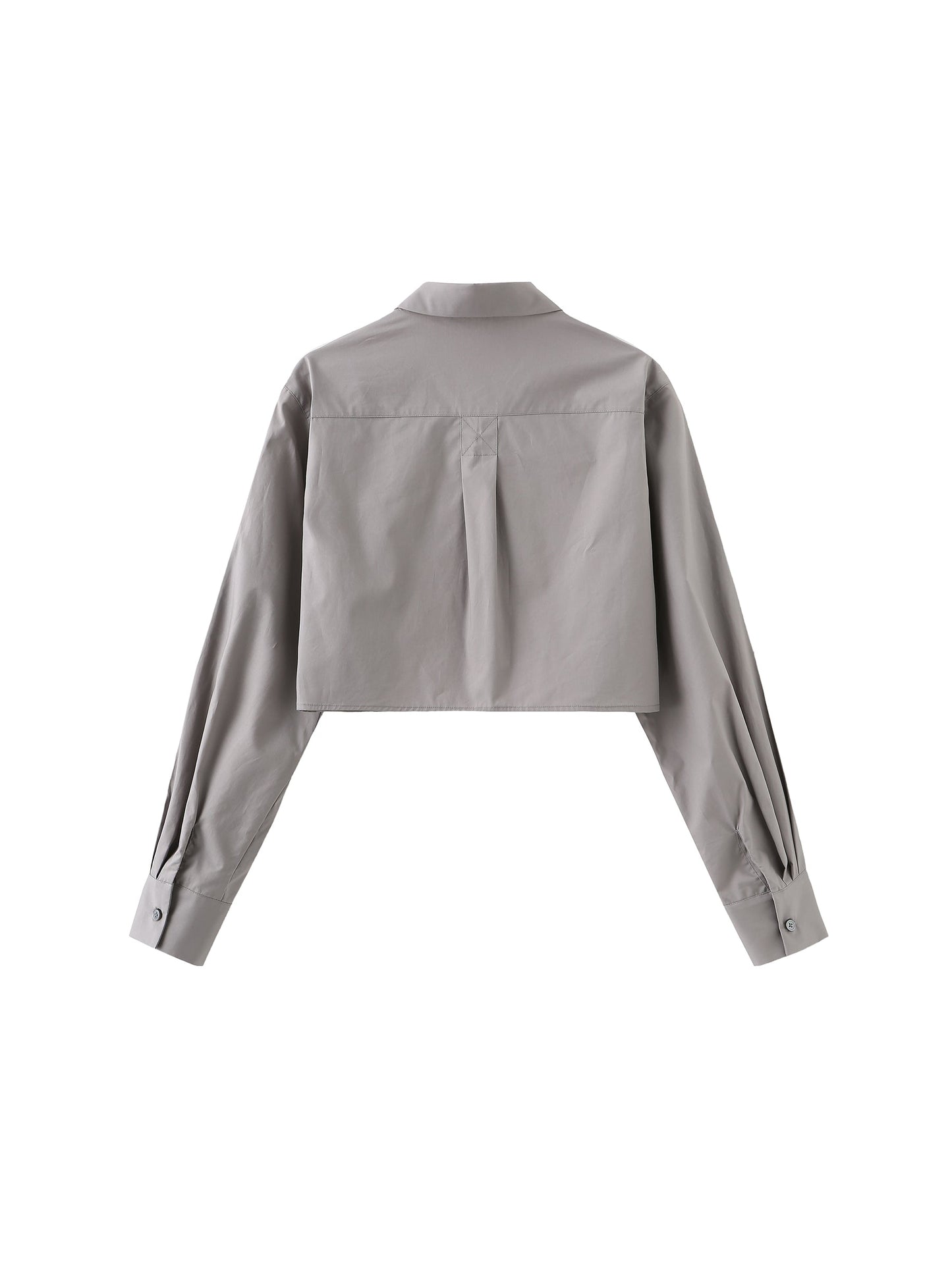 Flower Design Cropped Shirt