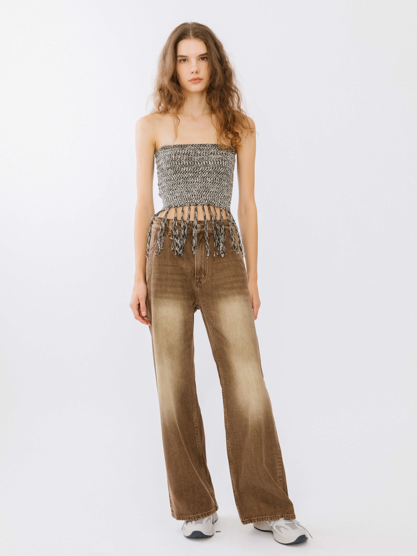 High Waisted Washed Out Boyfriend Jeans