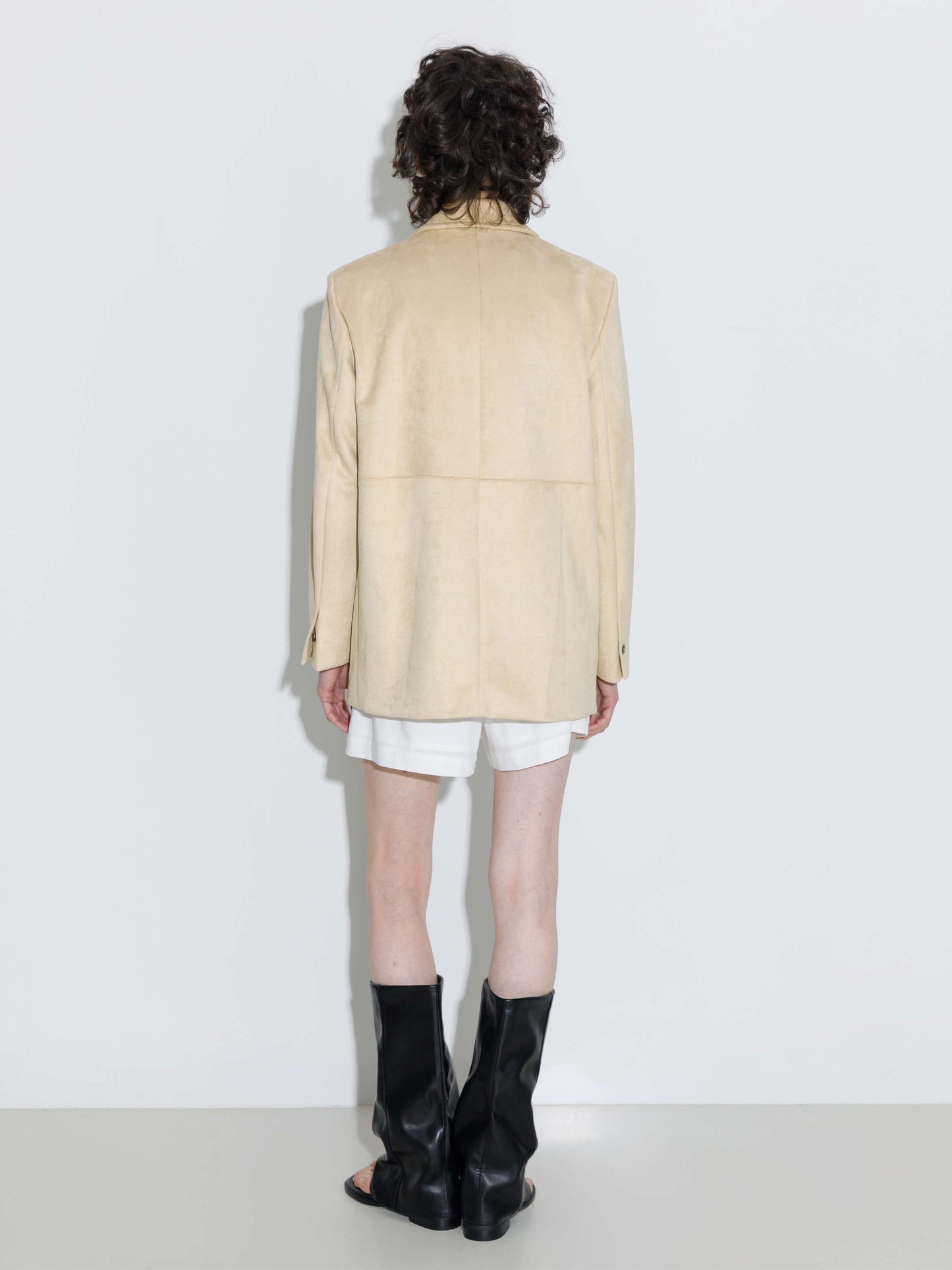 ONE BY CUBIC Silky Tailored Suede Jacket