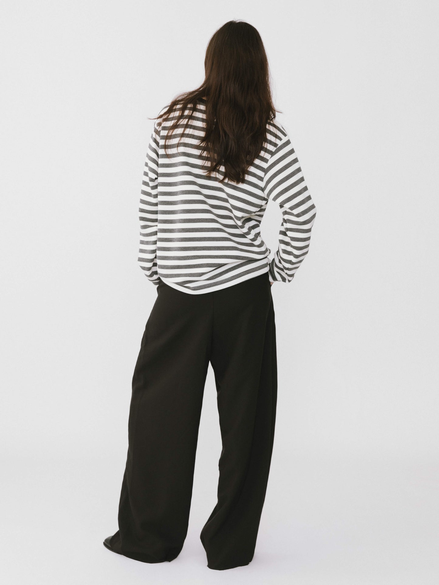 Oversized Striped Long Sleeve Top